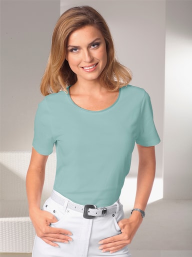 Shirt met ronde hals - mint