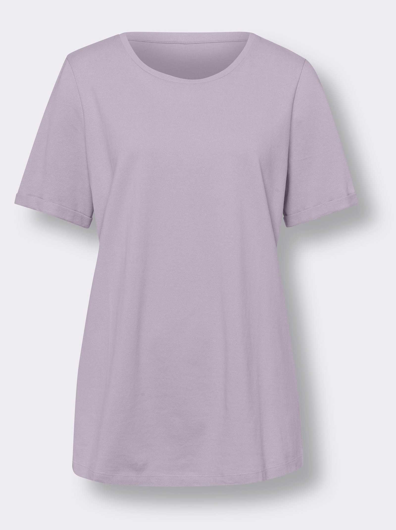 Longshirt in Pikee-Qualität - flieder