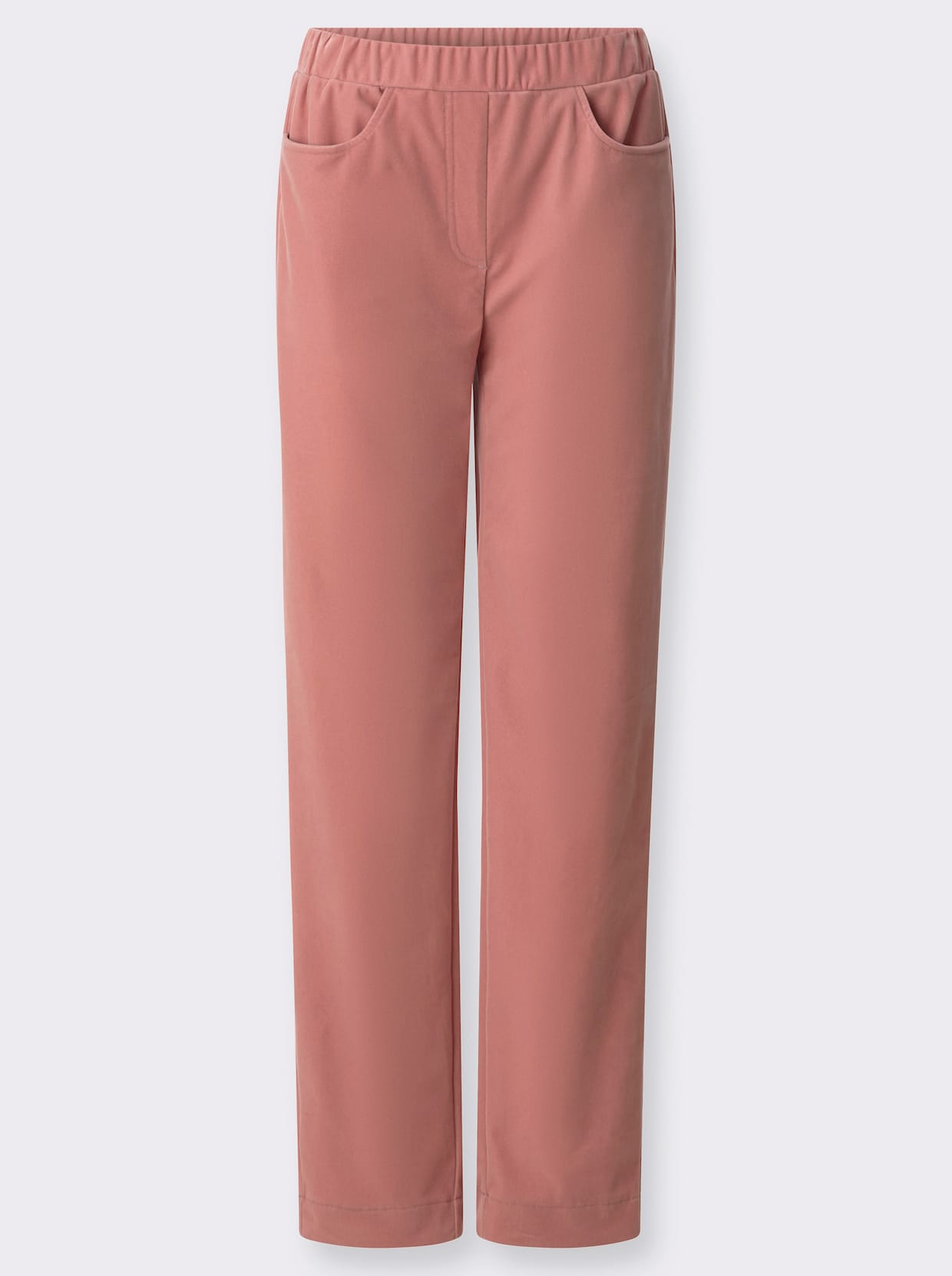 Samthose mit Rundum-Dehnbund - rosenholz