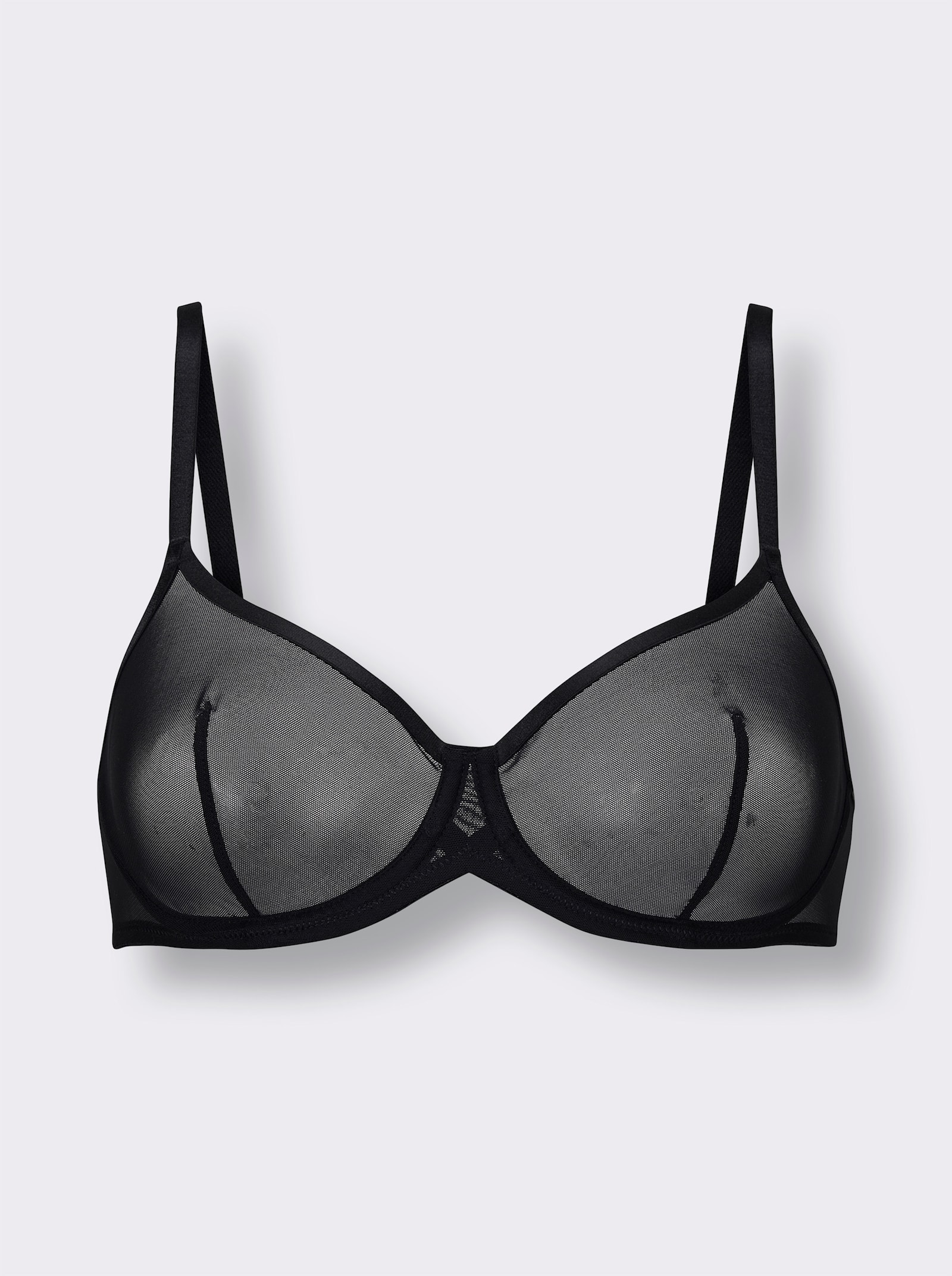 Naturana Bügel-BH aus Power-Mesh - schwarz