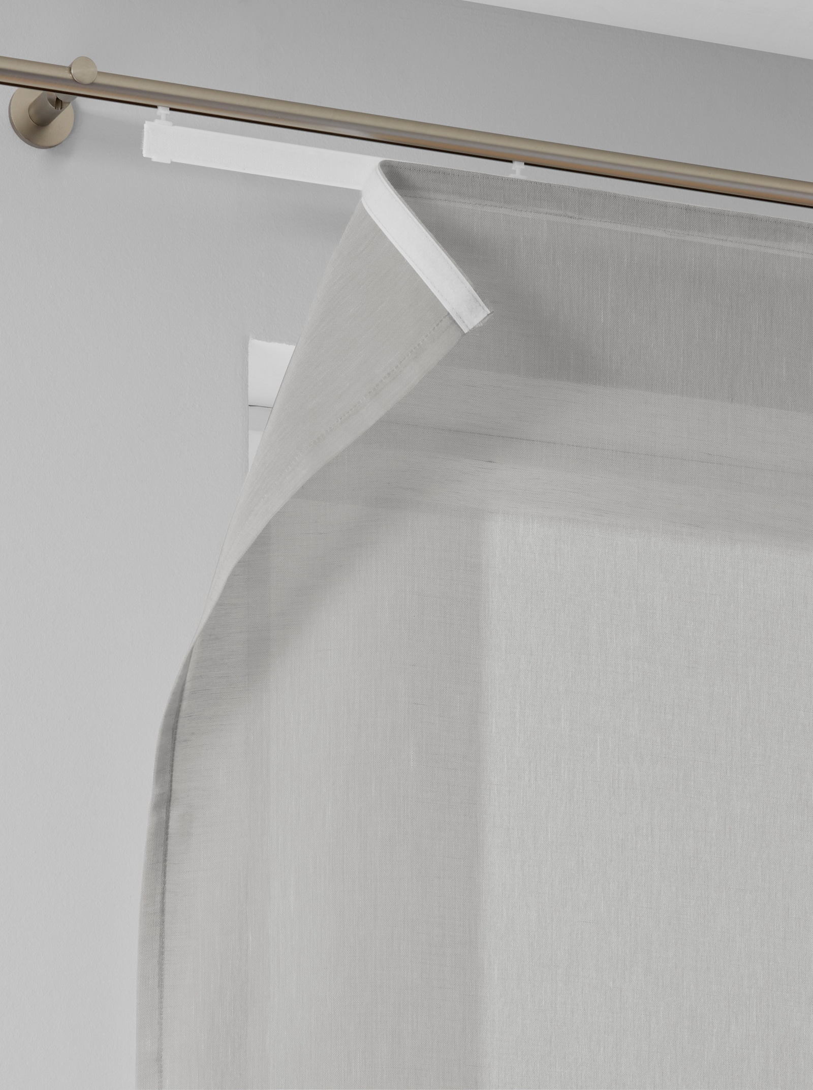 heine home Schiebevorhang in Leinen-Optik - grau
