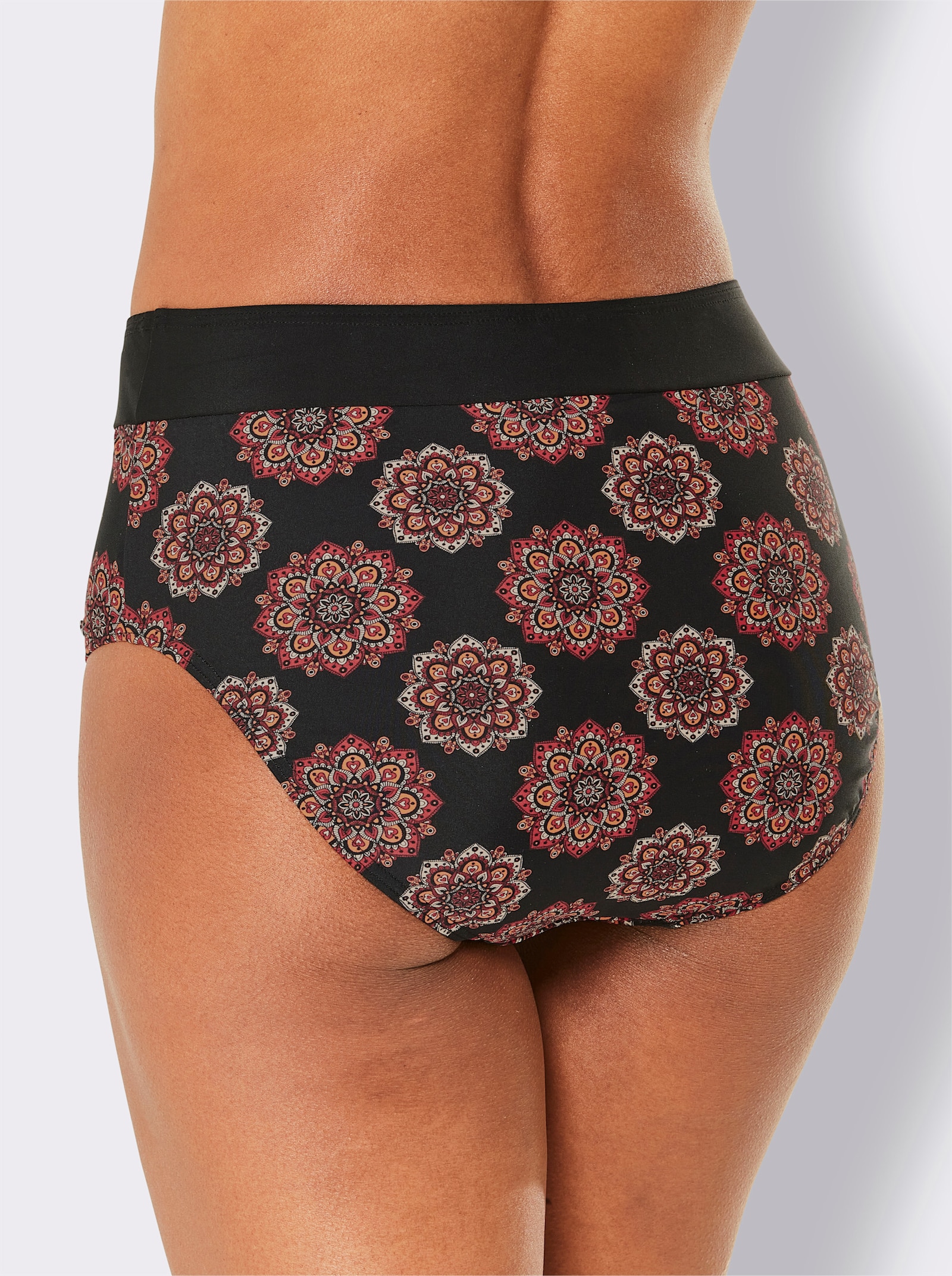 feel good Bikini-Slip im Druck-Dessin - schwarz-rot-bedruckt