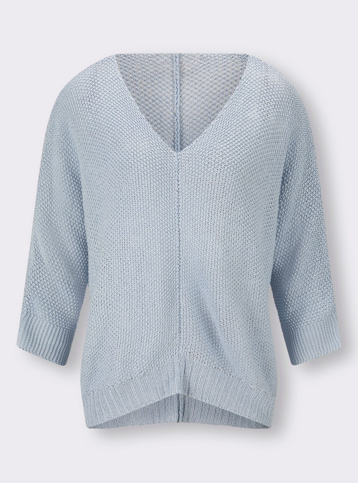 heine Pull à manches 3/4 - bleu clair