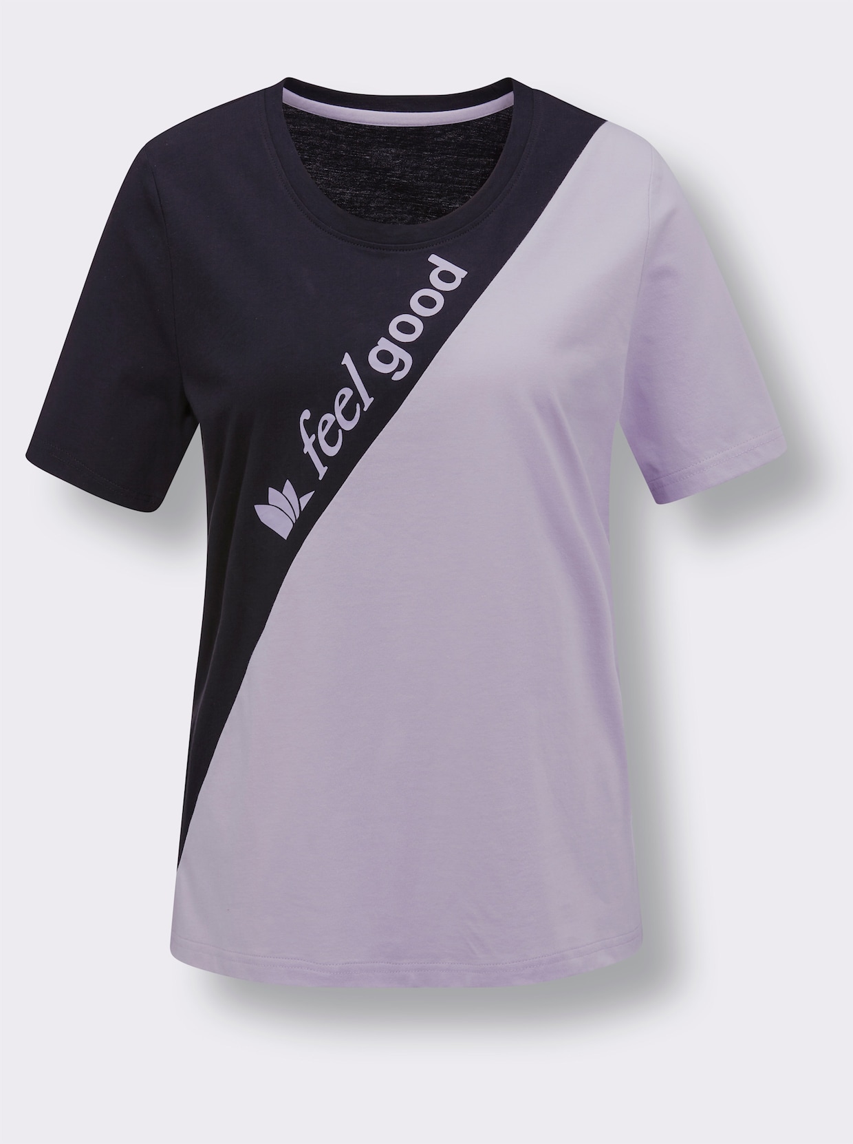 feel good Shirt - schwarz-flieder