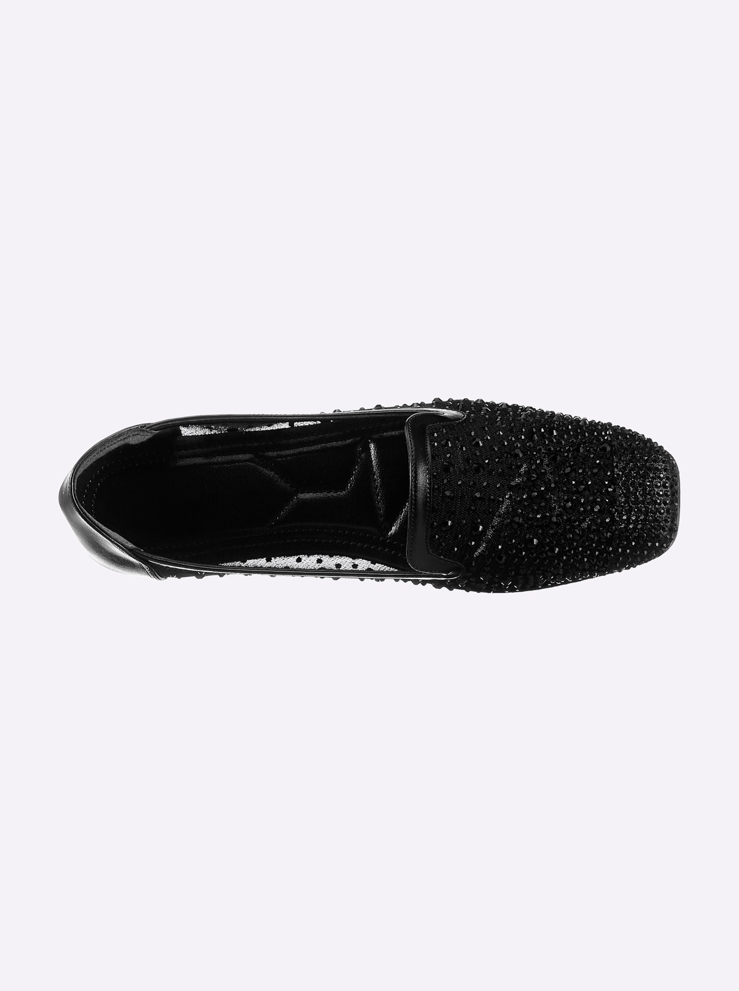 Heine Damen Schwarz Slipper Gr. 37, Textil, Schuhe Slipper - Bild 4