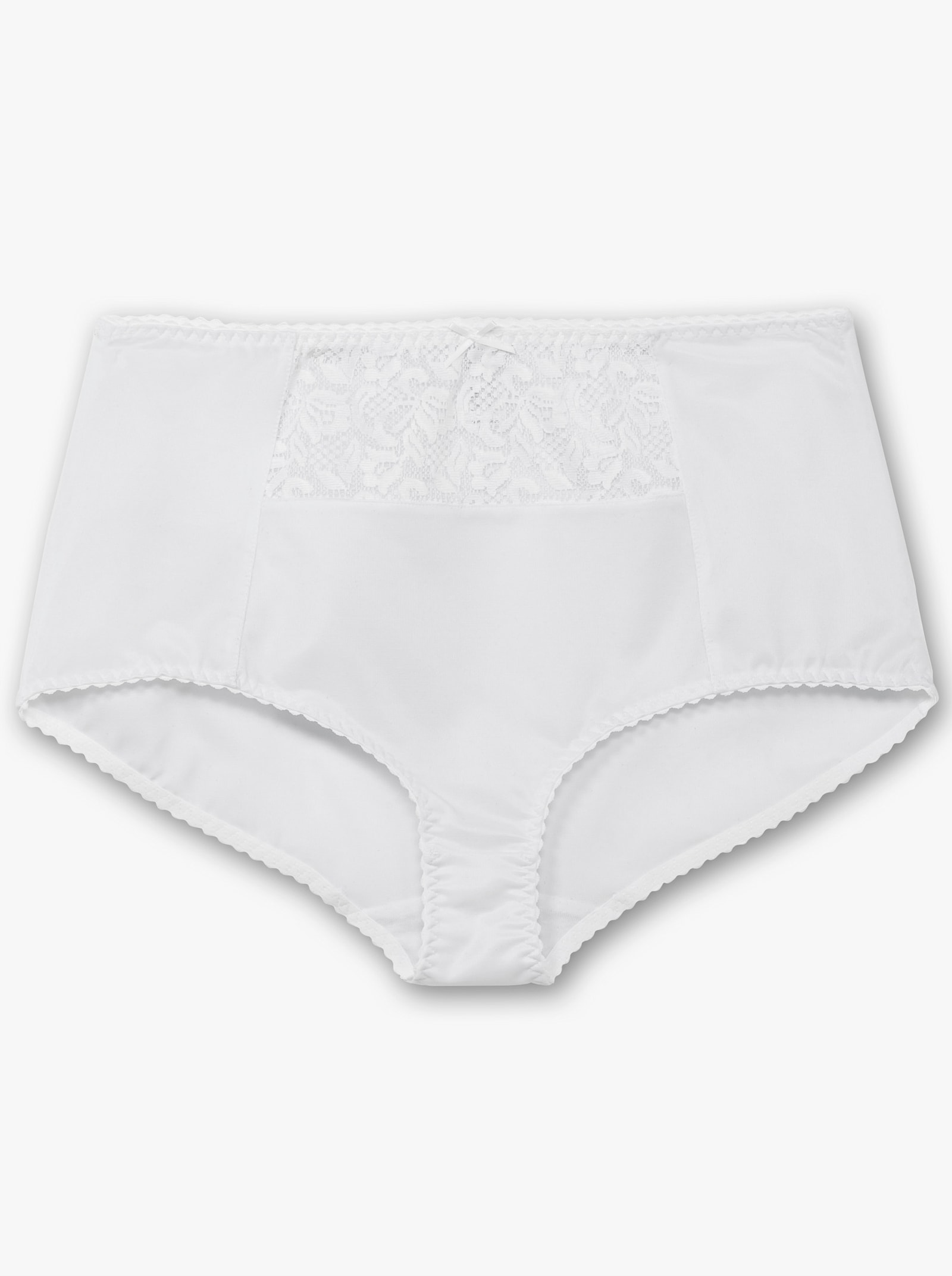 wäschepur Miederslip mit Spitzeneinsatz vorne - weiß