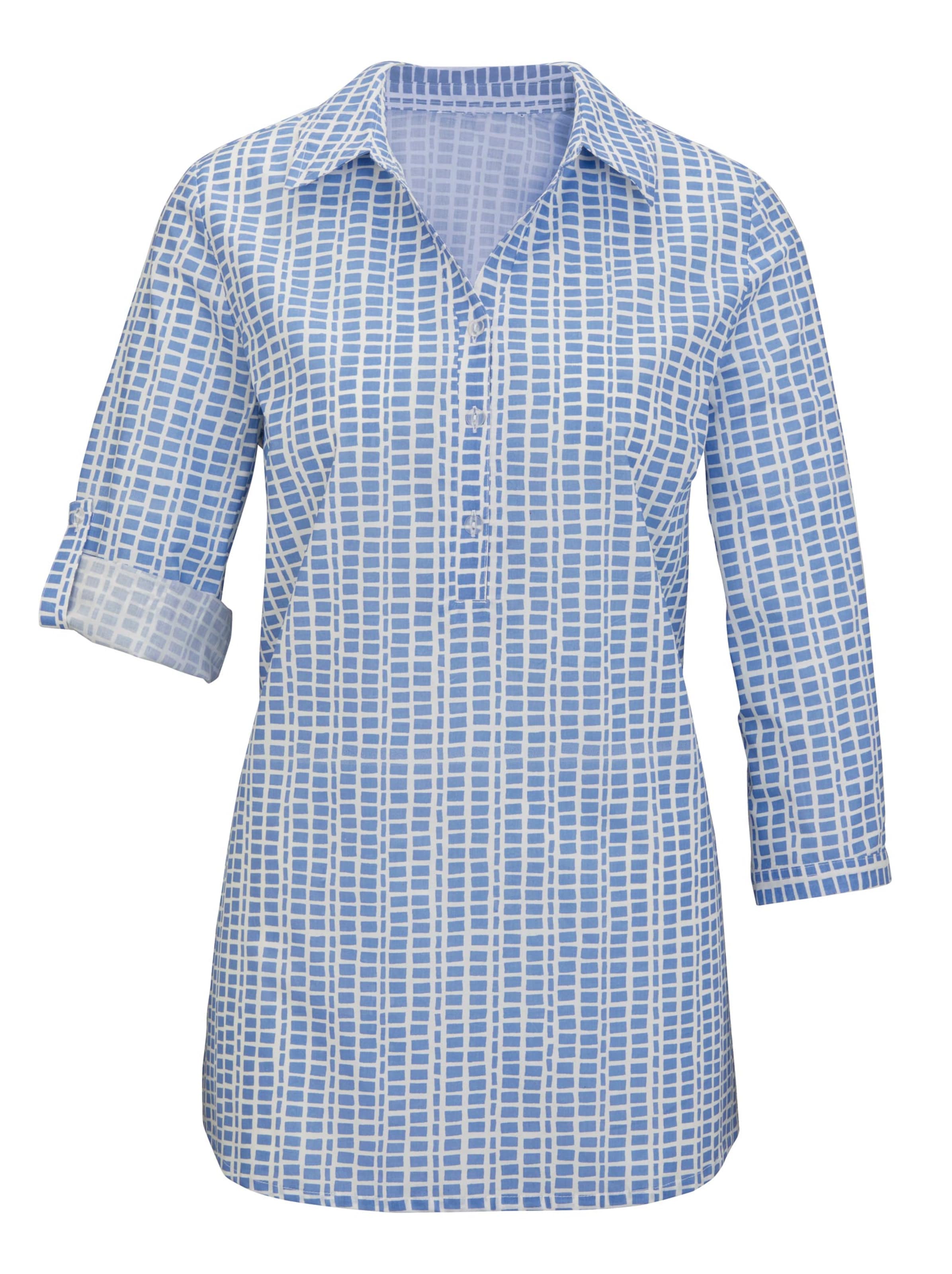 Bluse - bleu-gemustert