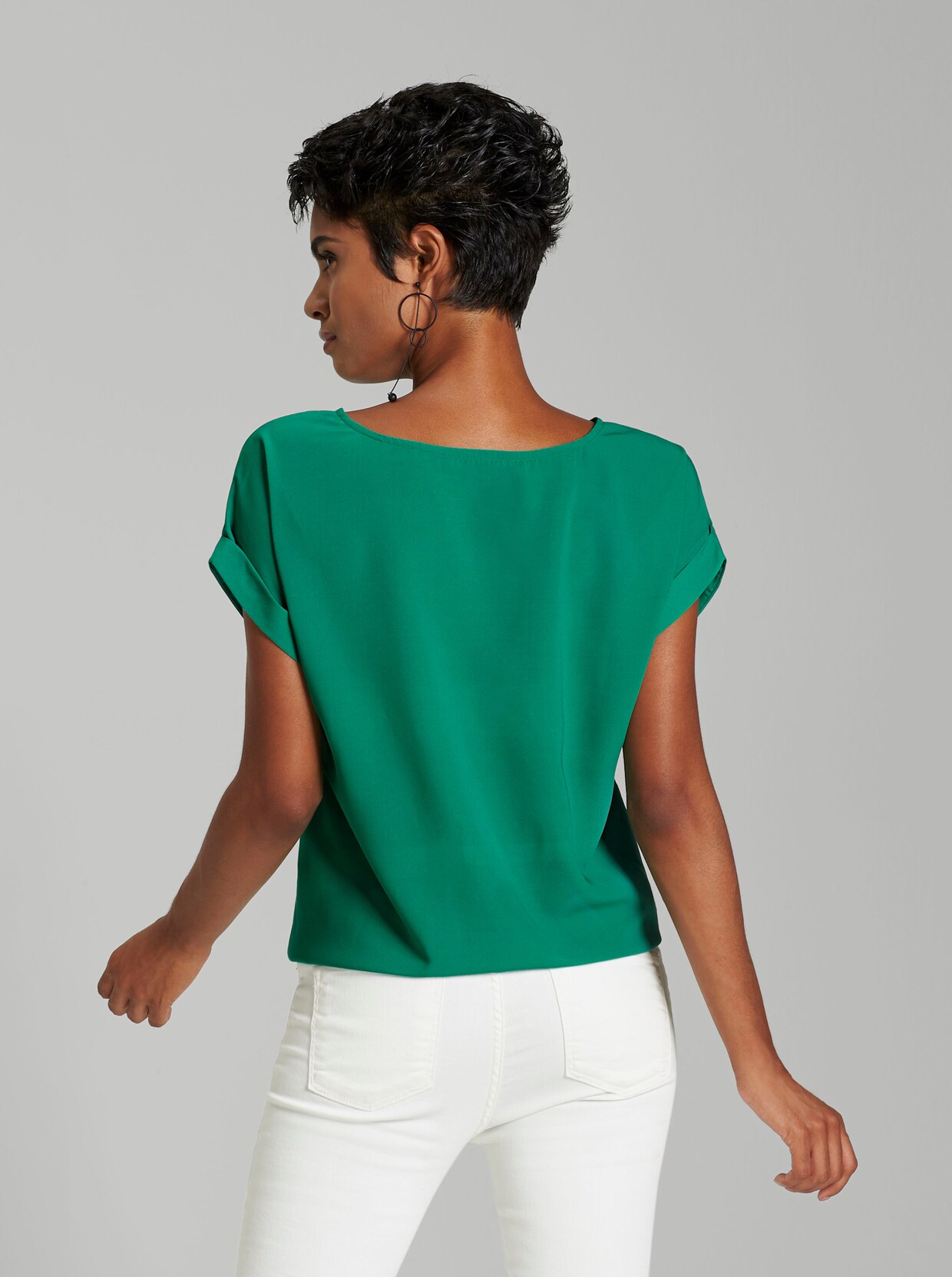 Blouse met korte mouwen - groen