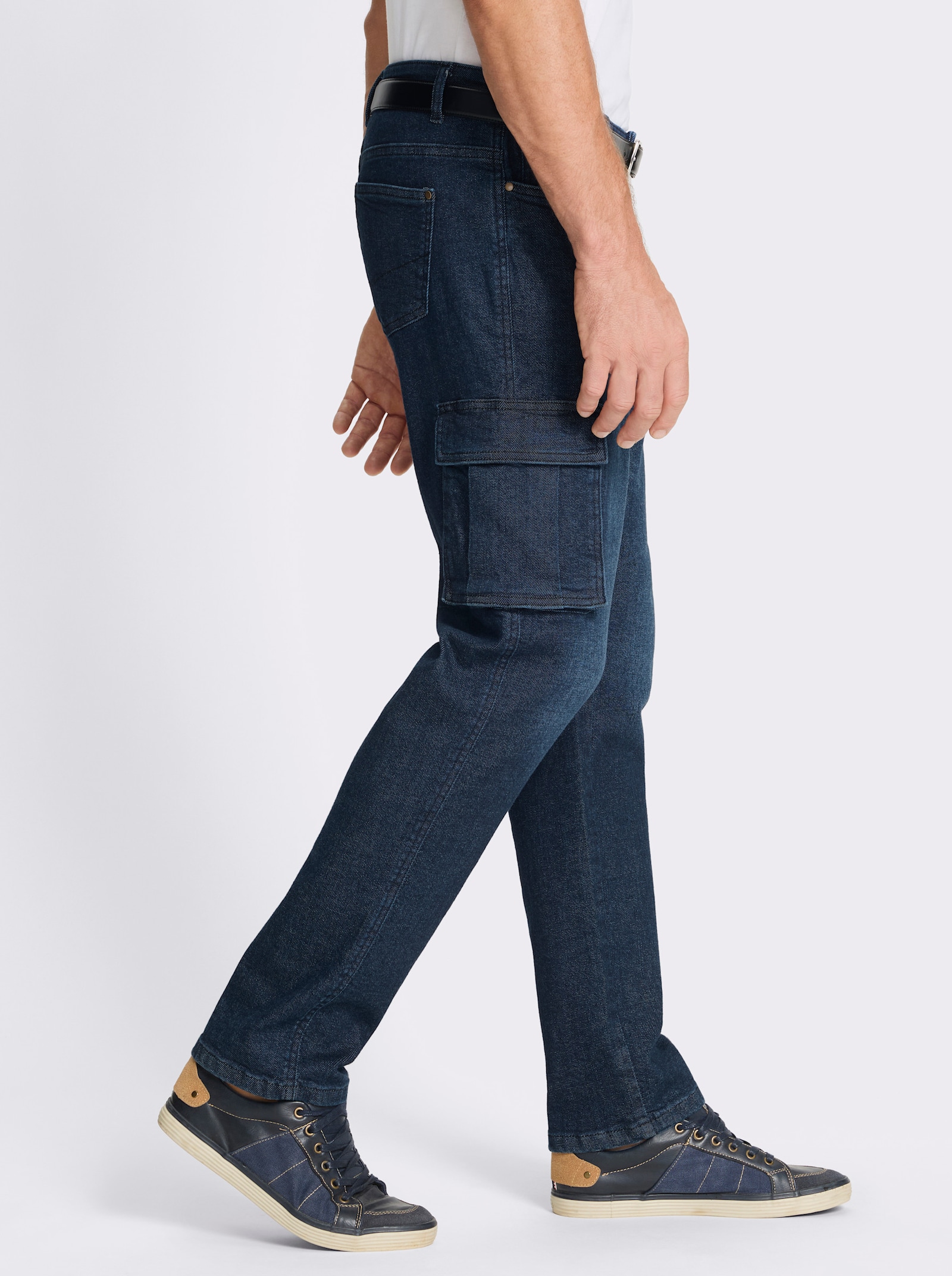Jeans mit Stretch - dark blue denim