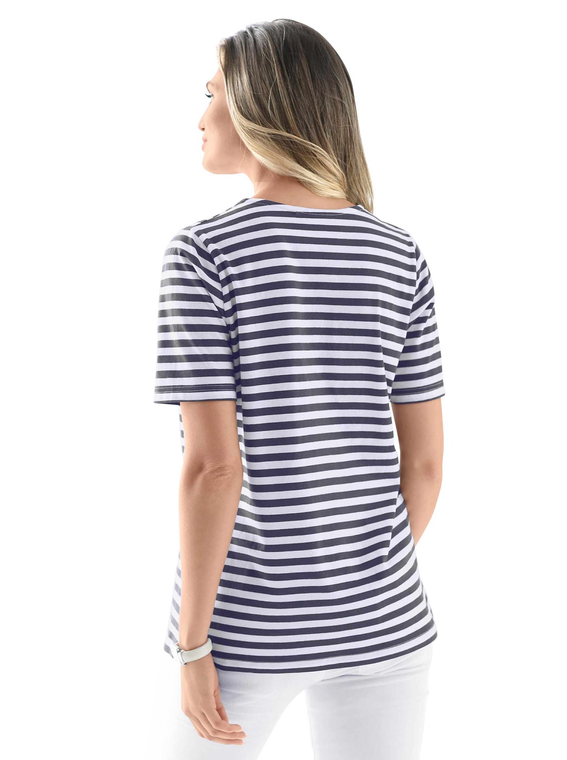 Shirt - marine-geringelt