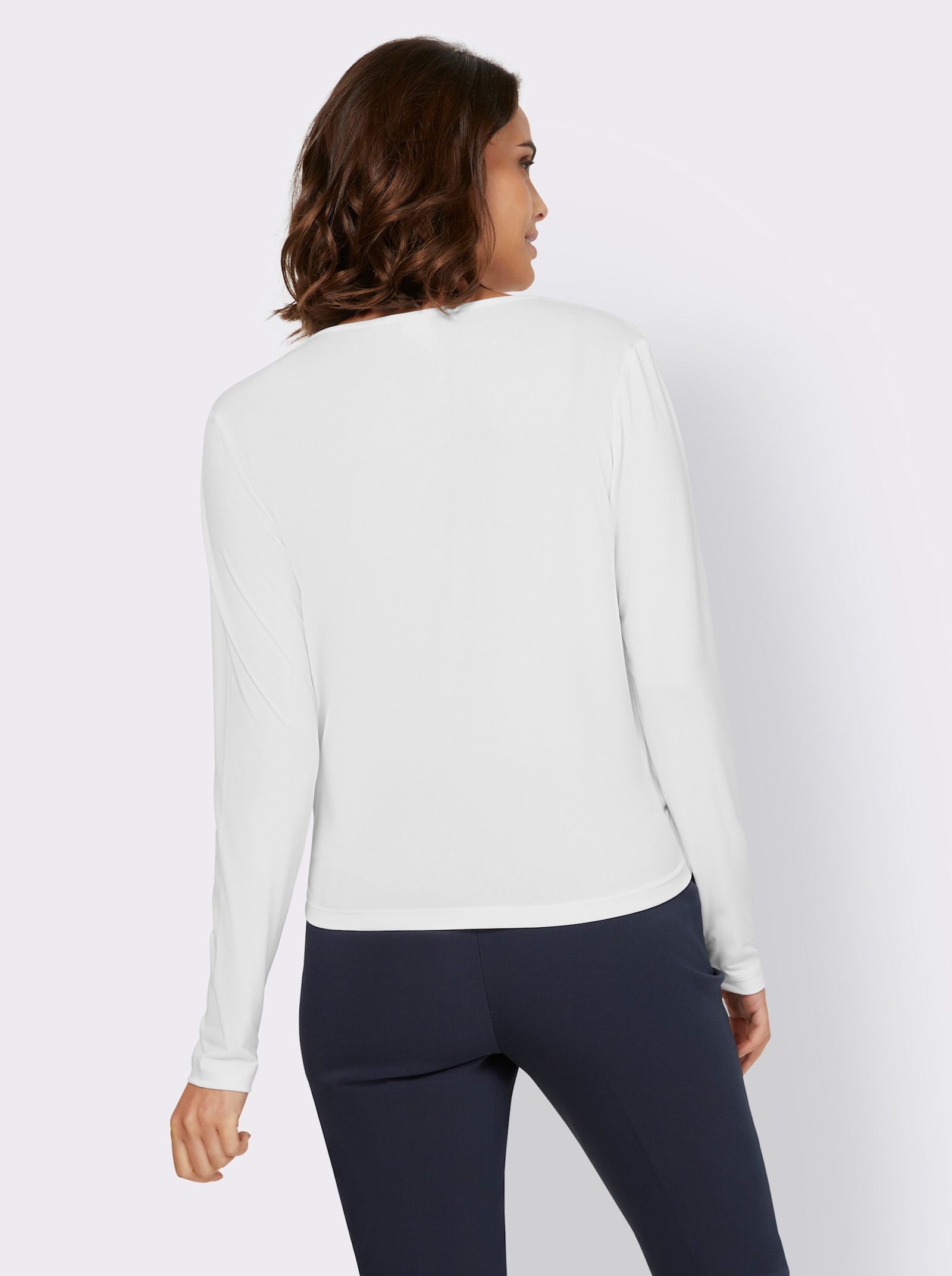 heine Wickelshirt mit Langarm - ecru