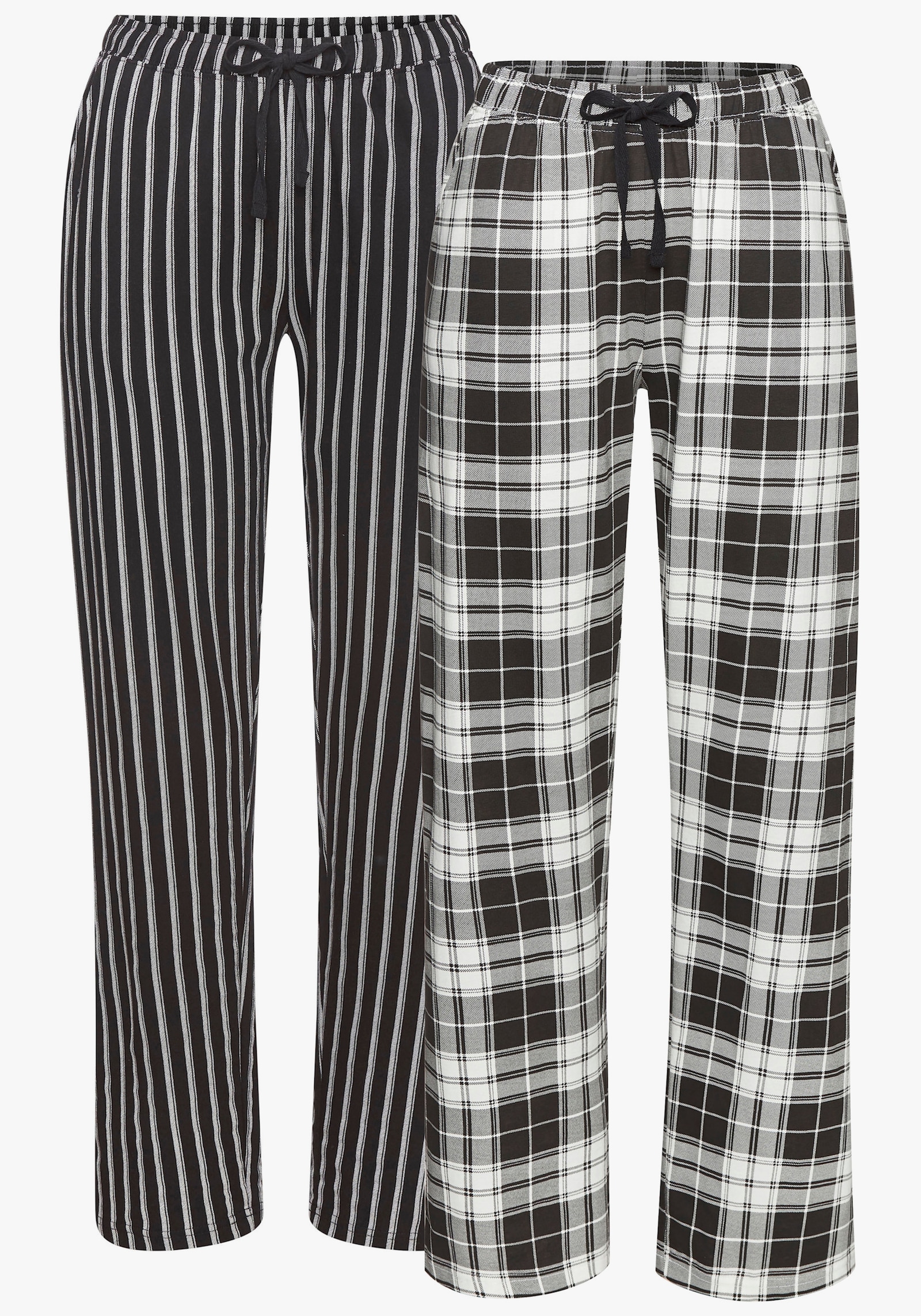 Vivance Dreams Bas de pyjama - noir-blanc à motifs