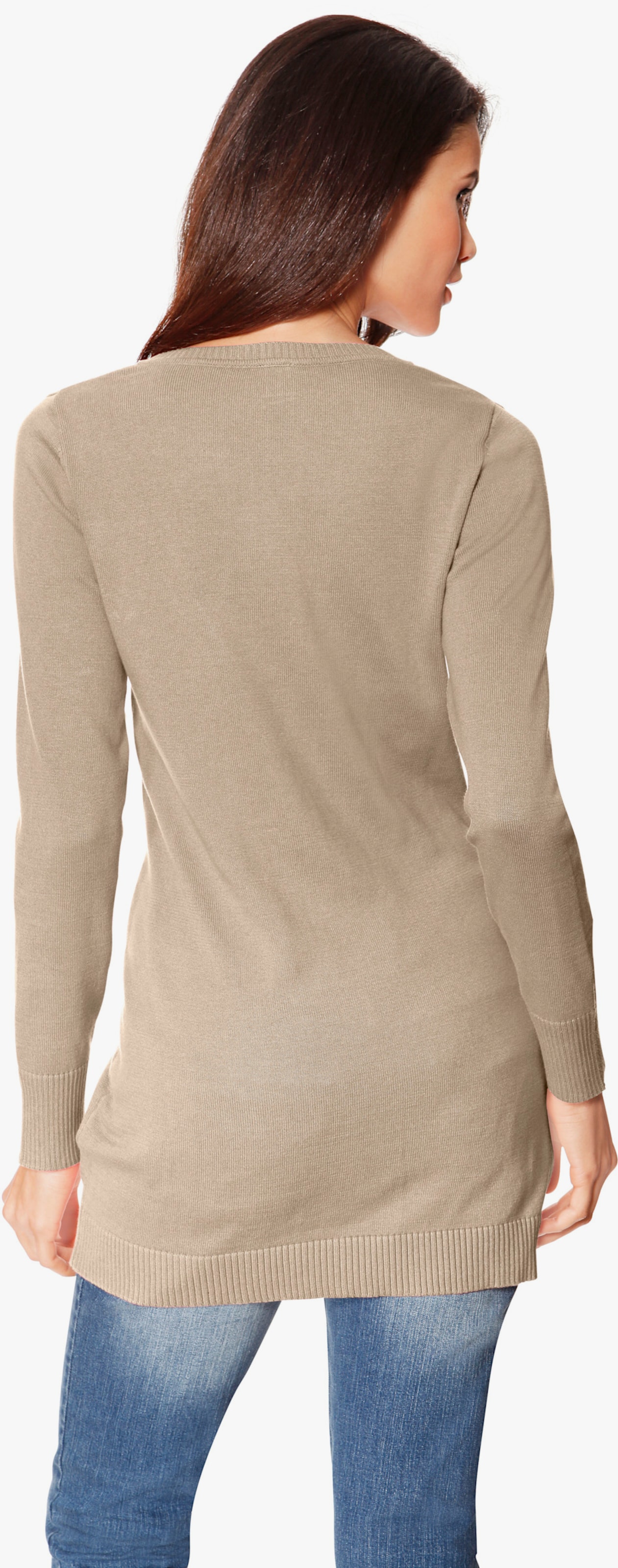 heine Feinstrickjacke mit Taschen - beige