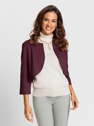 Bolero in Jersey-Qualität - burgund