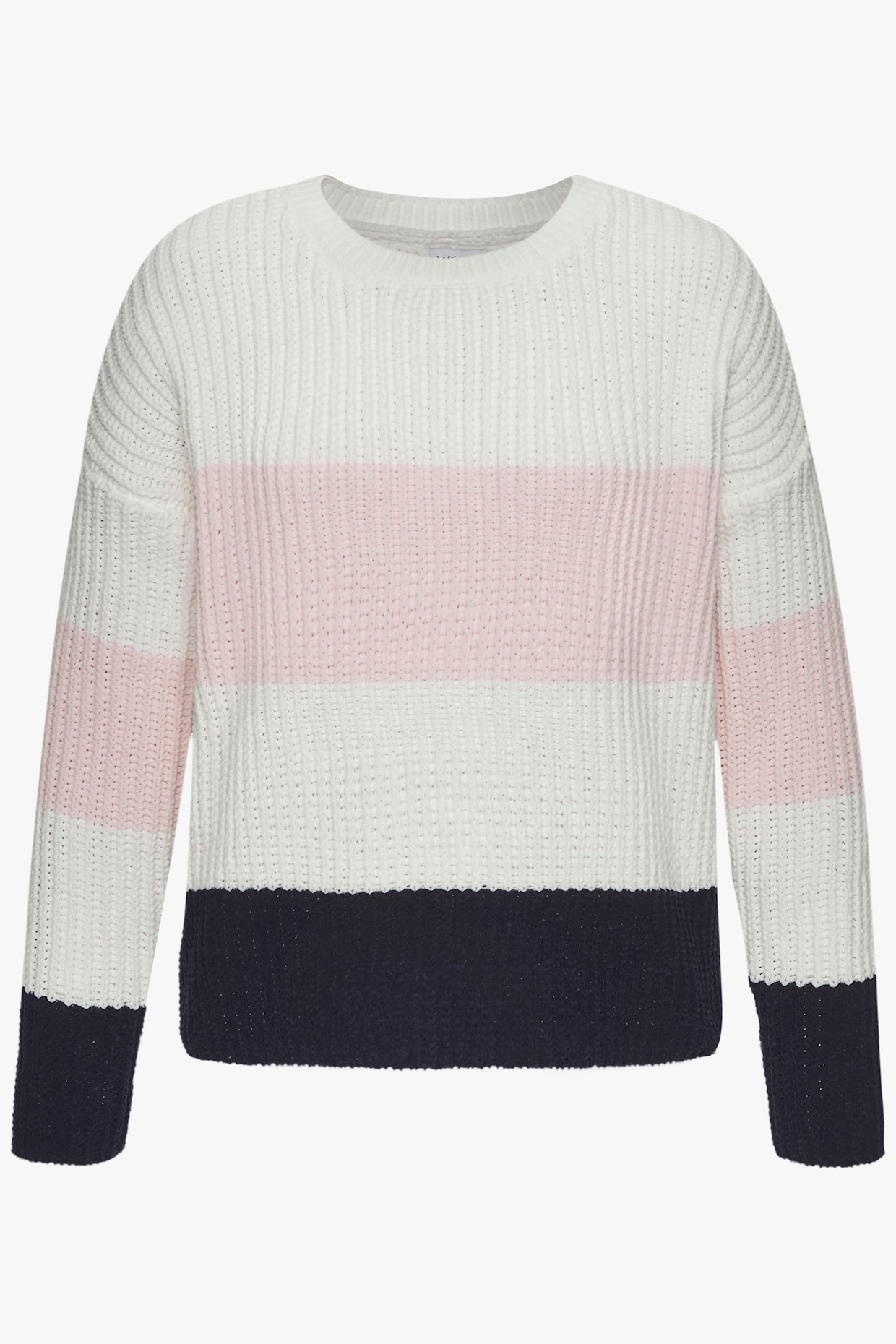 LASCANA Pull en tricot - crème-rose-bleu nuit