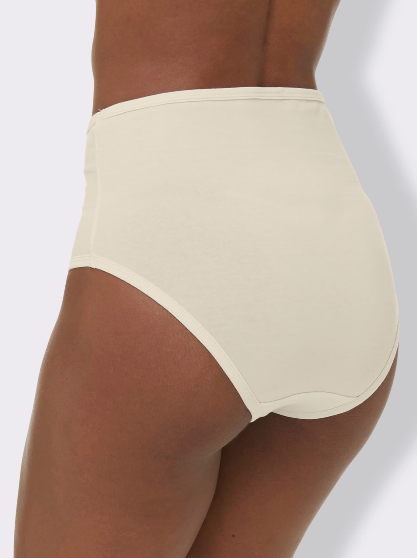 wäschepur Nohavičky, zvýšený pás, elastické lemy - strieborná + ružová + šampanská