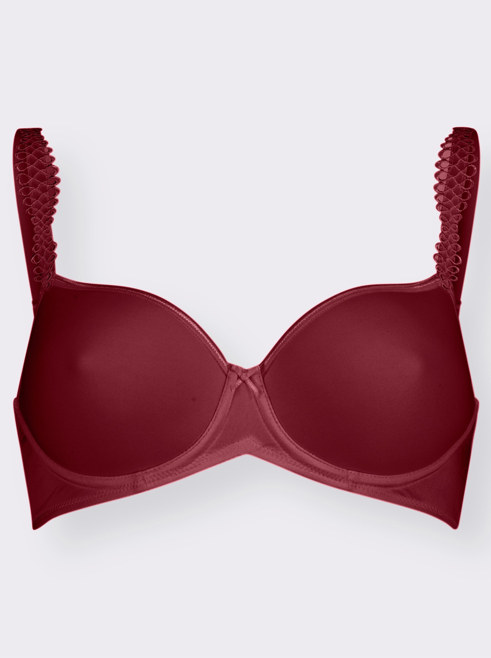 Viania T-Shirt-BH mit Bügel , aus Spacer-Material - dunkelrot