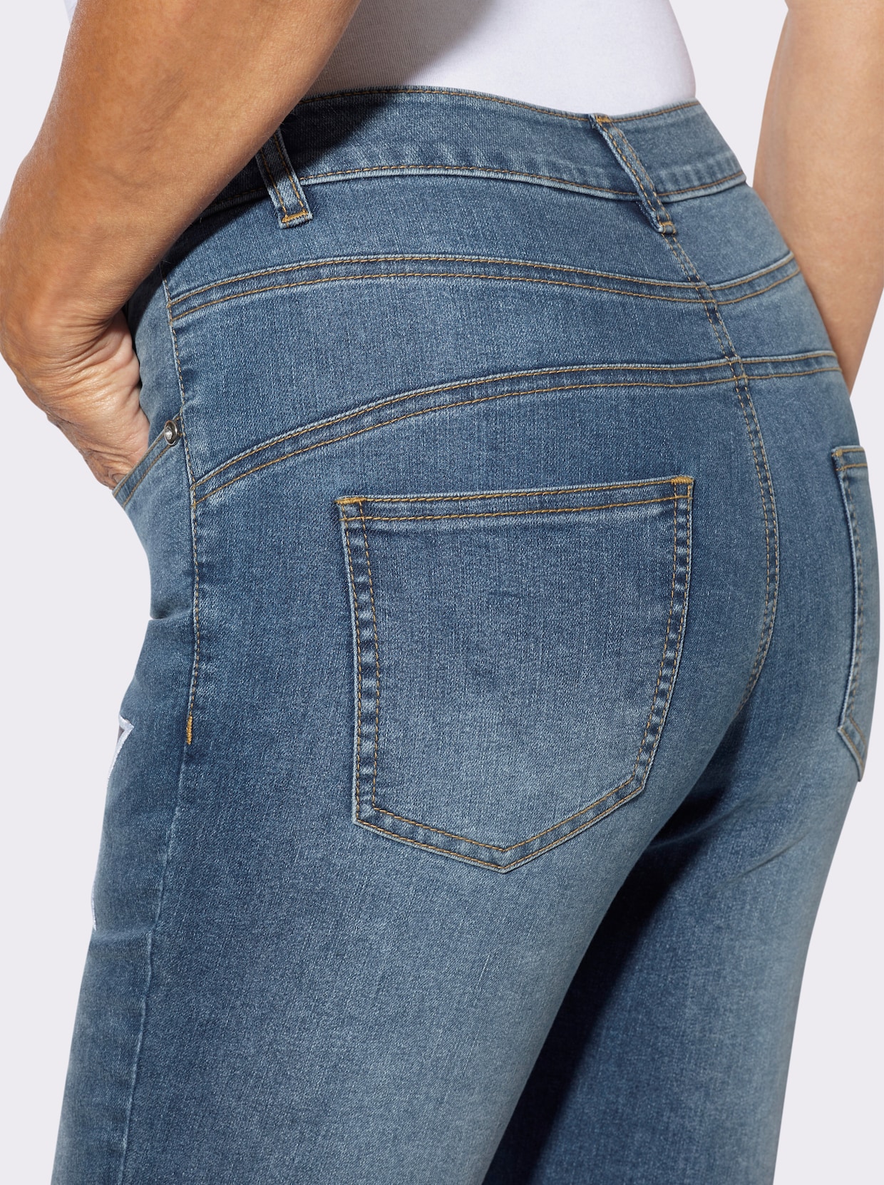 Jeans - blue-bleached
