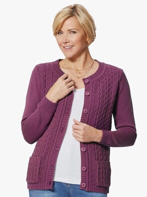 Strickjacke - fuchsia