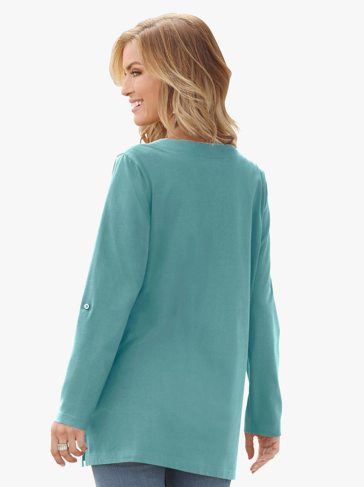 Lang shirt - turquoise