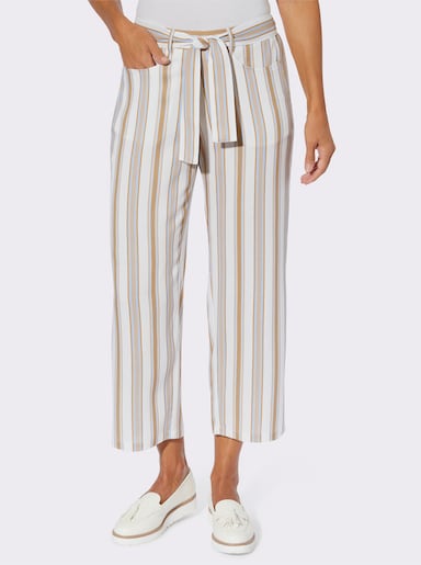 Culotte - hellblau-beige-gestreift