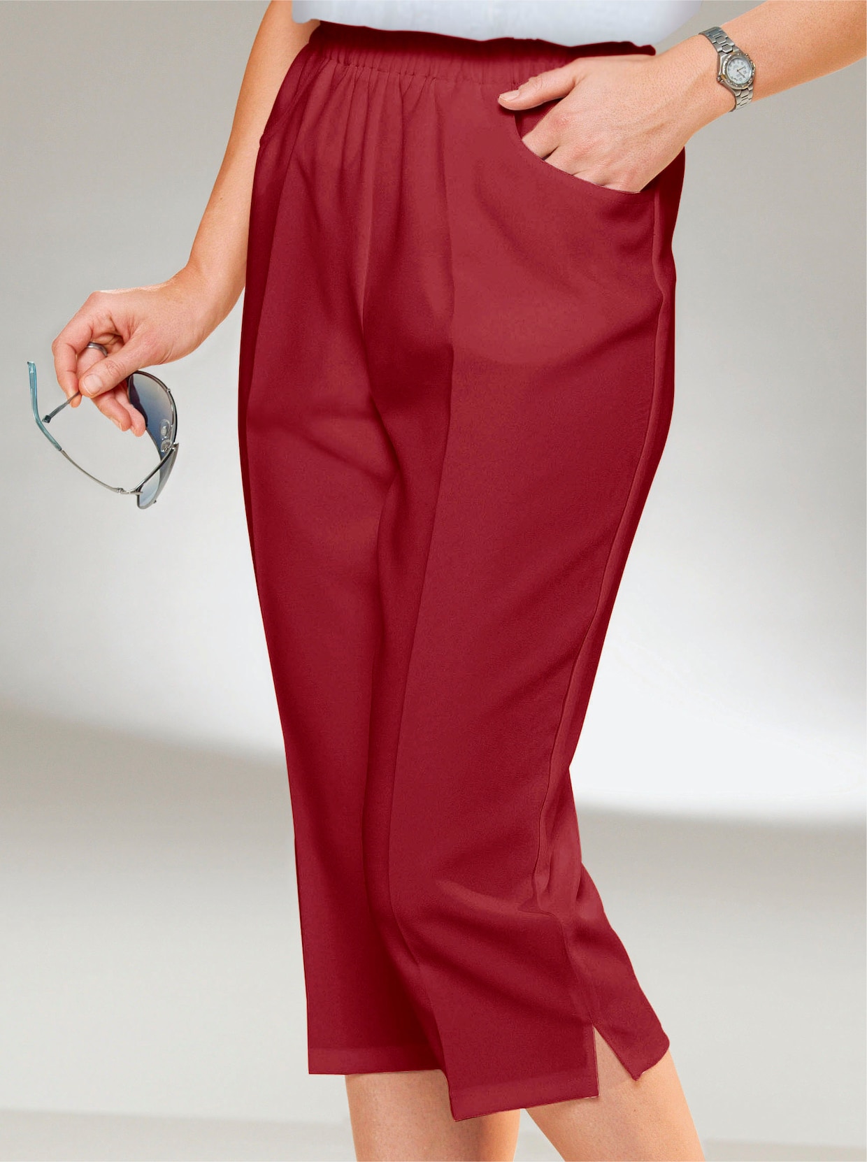 Capri nohavice - červená