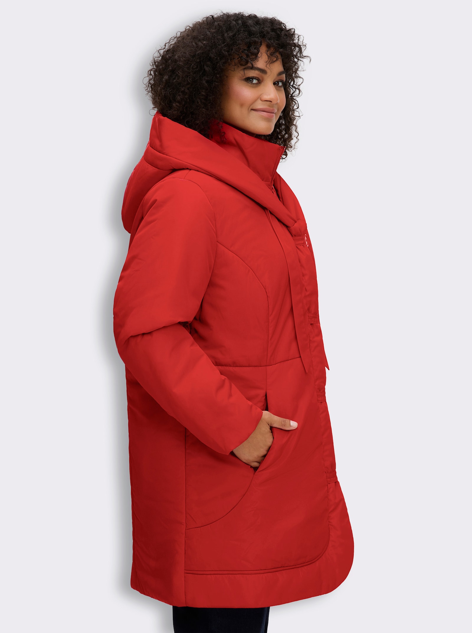 Wintermantel in 2-in-1-Optik - rot