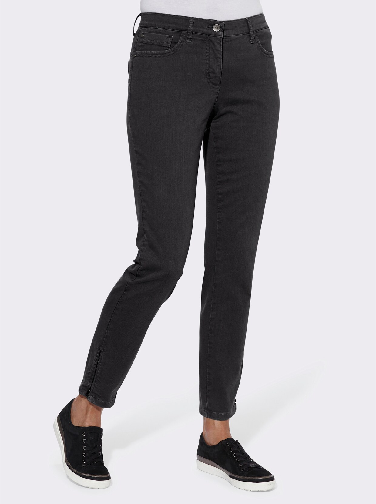 Stehmann Comfort line 5-Pocket-Jeans - black-denim
