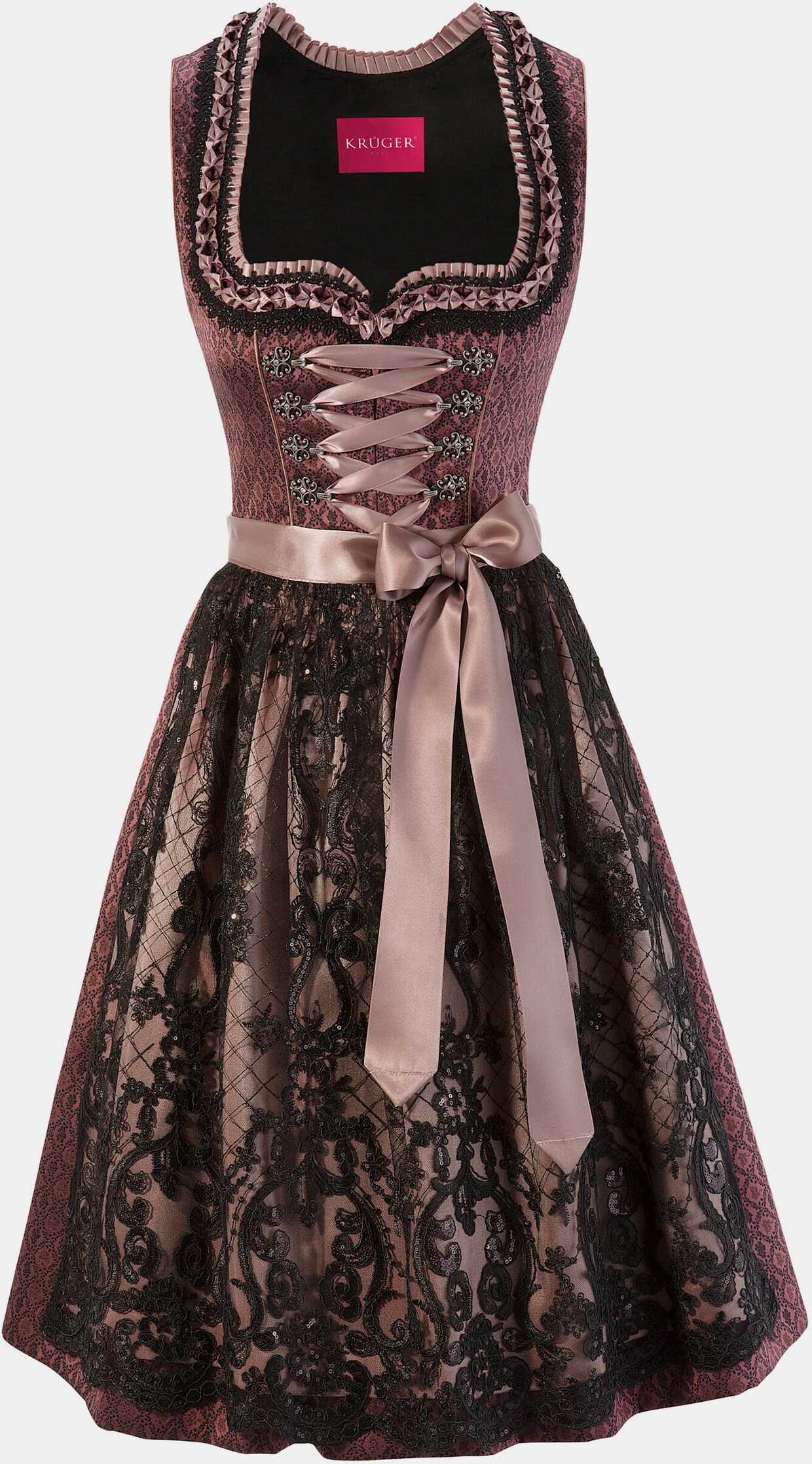 Krüger Madl Dirndl - bordeaux
