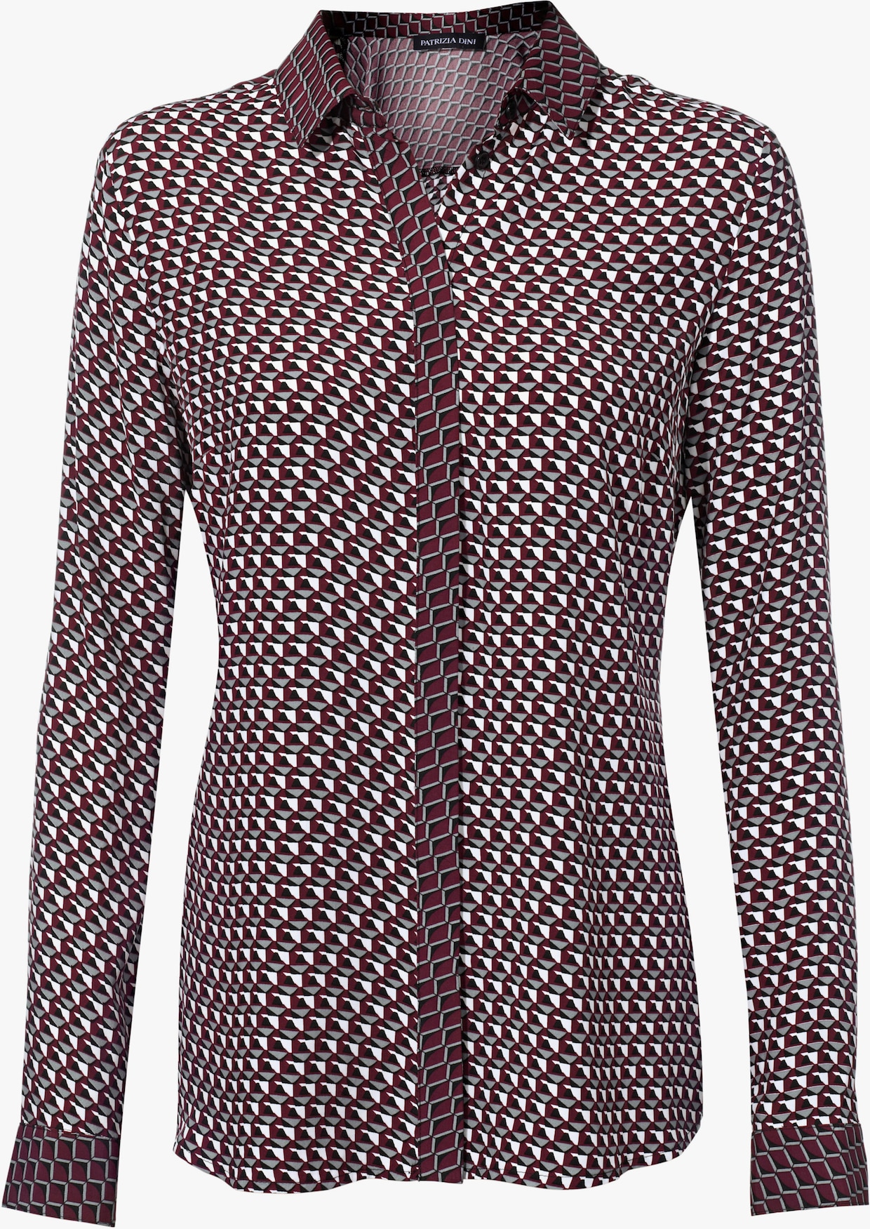 heine Blouse met print - bordeaux/grijs