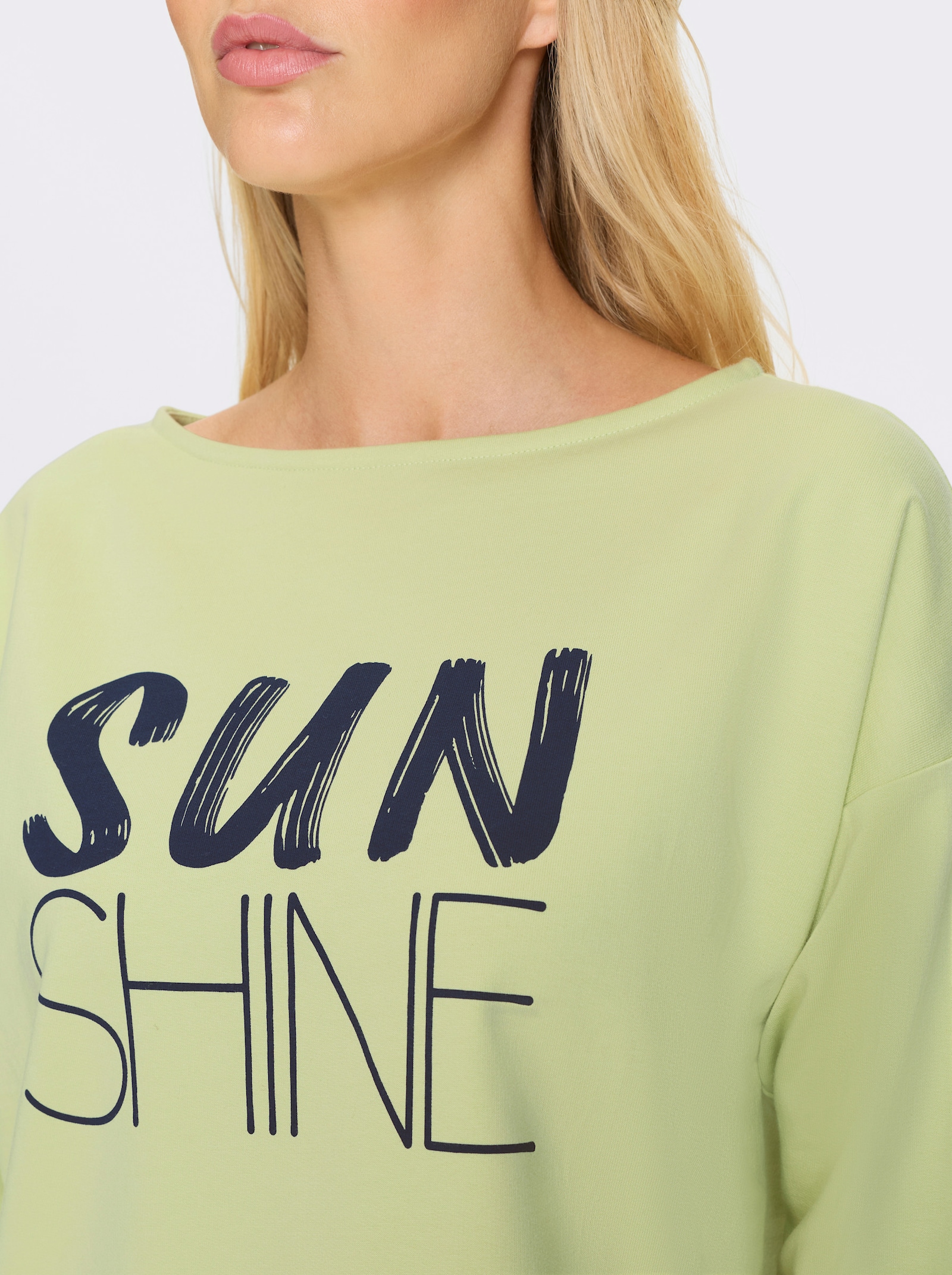 heine Sweatshirt mit Schriftzug - pistazie