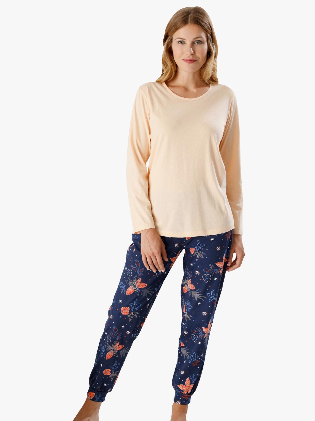 Pyjamas-Byxor - nattblå, tryckt