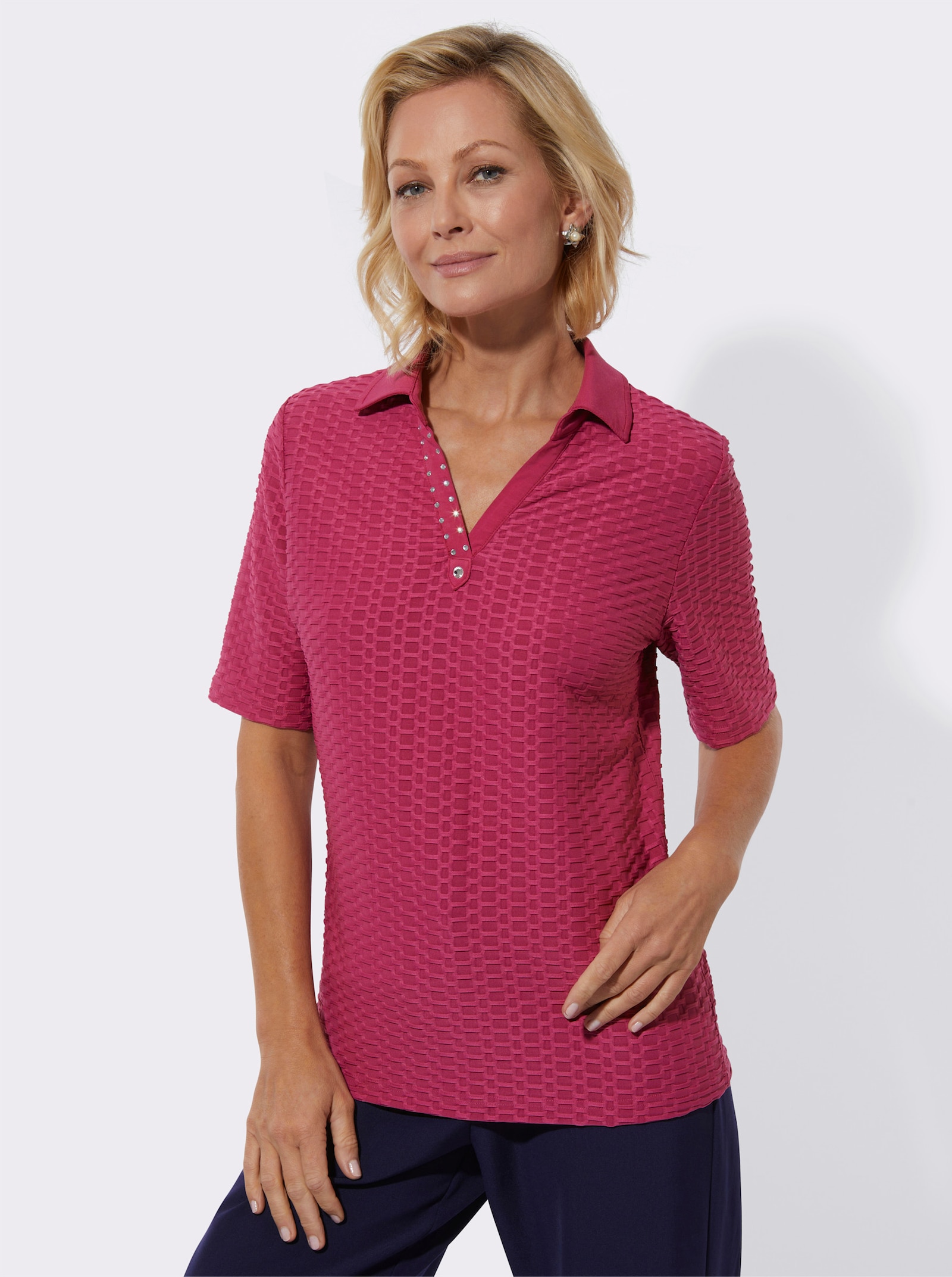 Poloshirt in Struktur-Qualität - erika