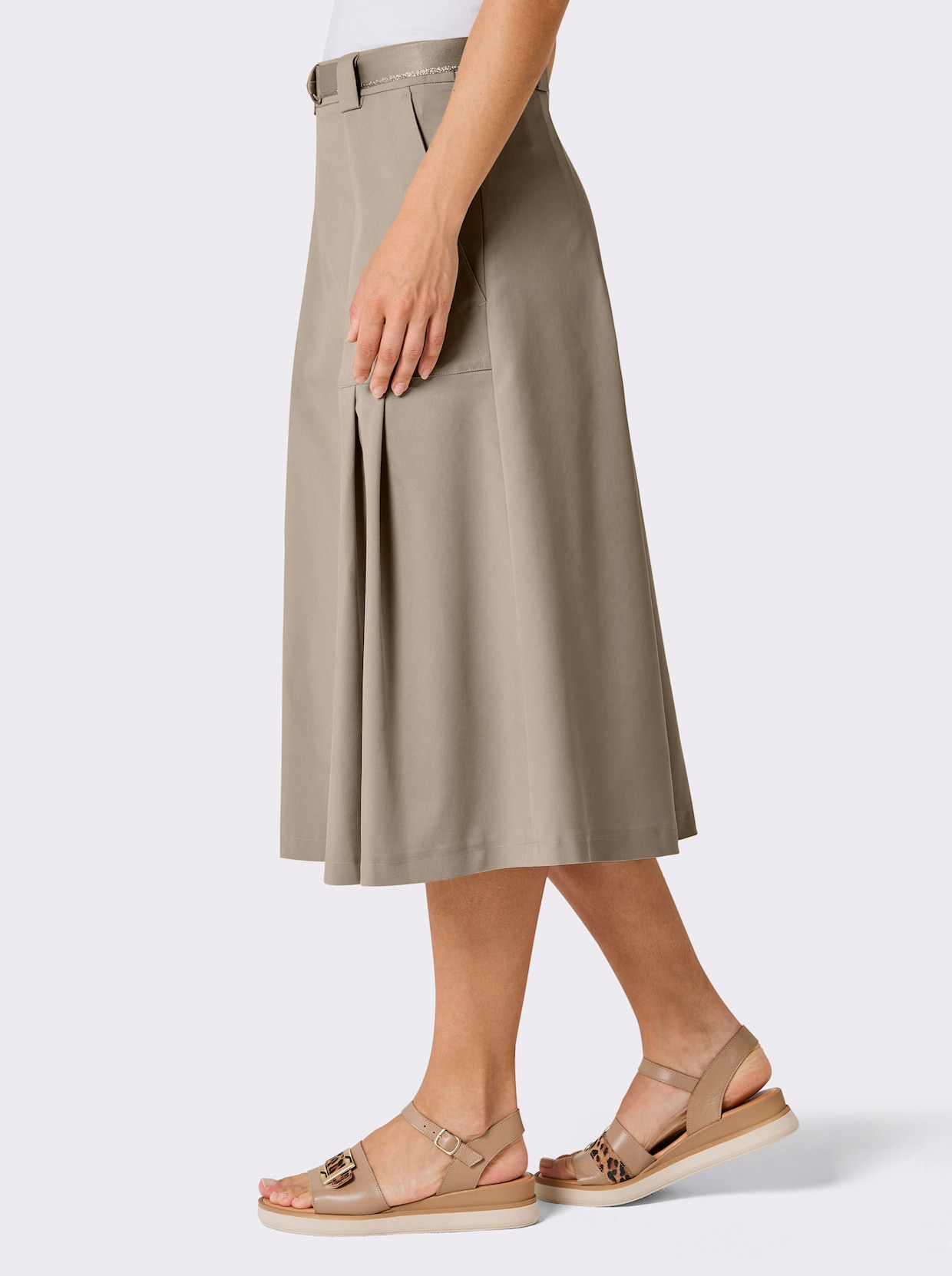 CREATION L PREMIUM A-Linien-Rock inklusive Gürtel - beige