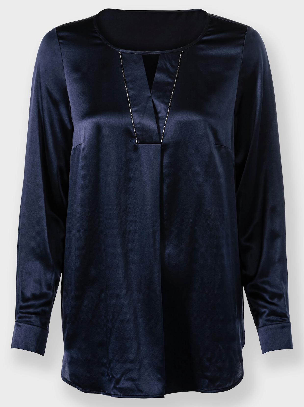 heine Satinbluse - marine