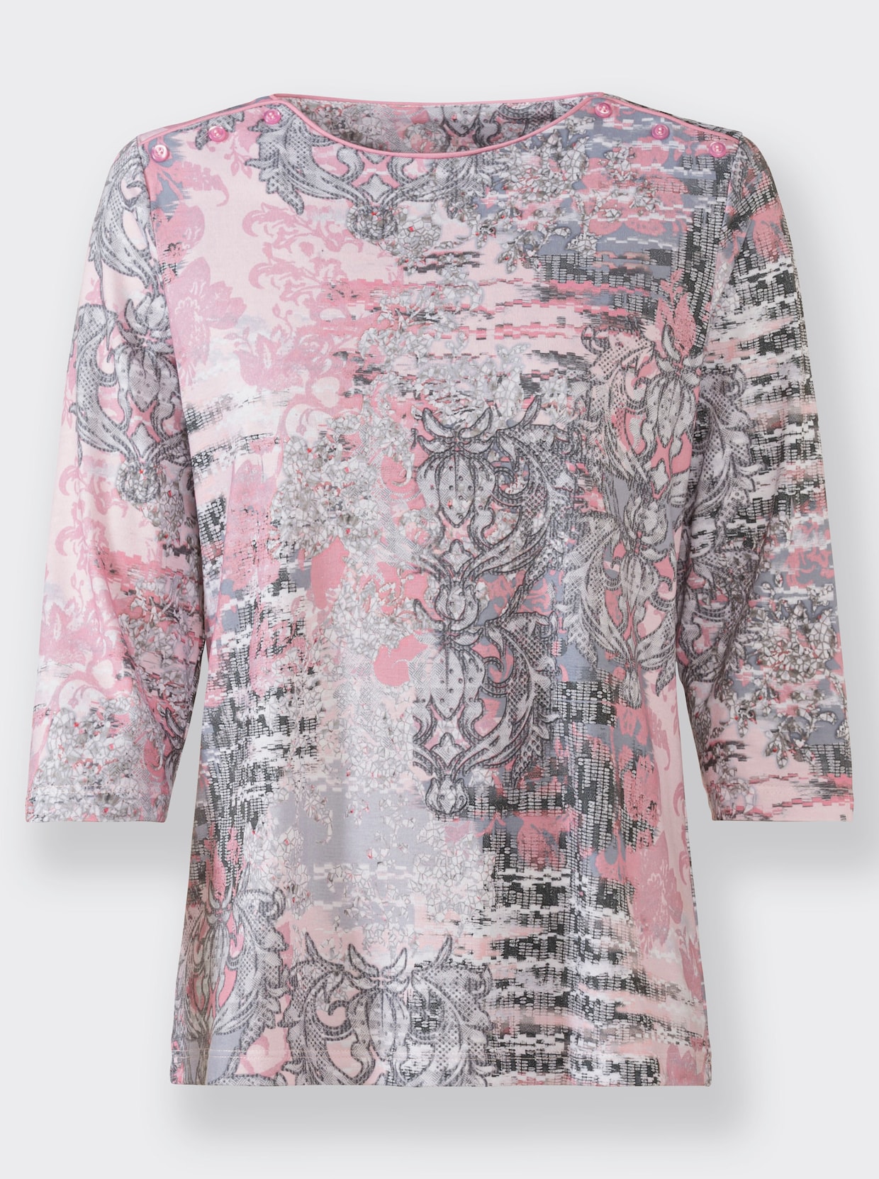 Shirt - hortensie-steingrau-bedruckt