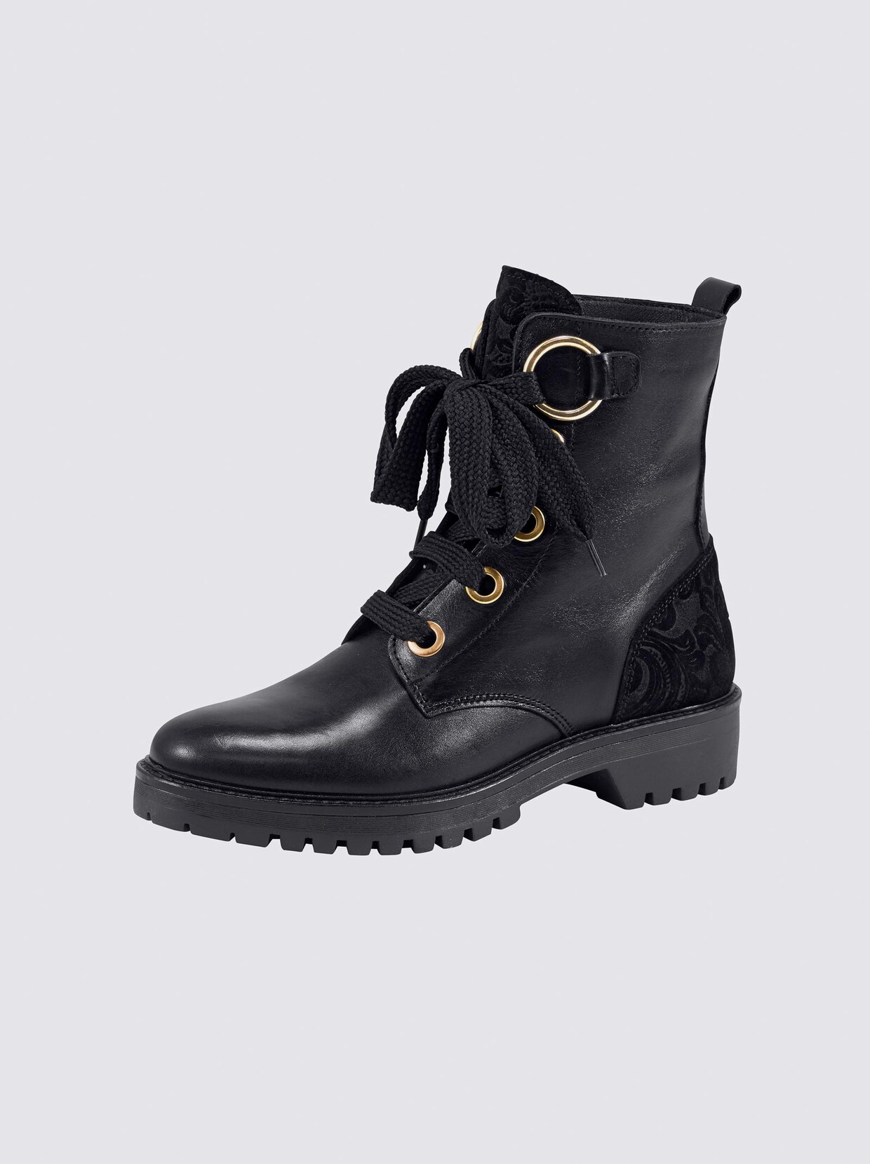 heine Schnürstiefelette - schwarz