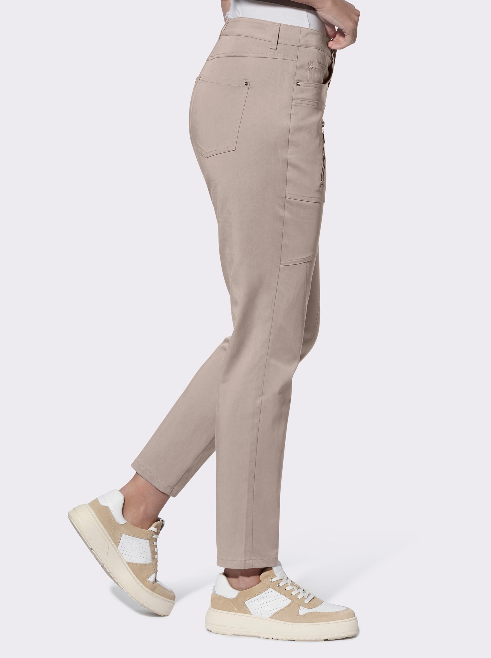 heine 5-Pocket-Hose mit Zippertaschen - sesam
