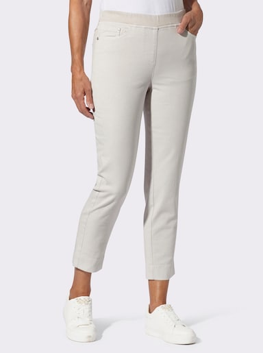 7/8-Jeans mit Jersey-Bund in softer Qualität - hellgrau