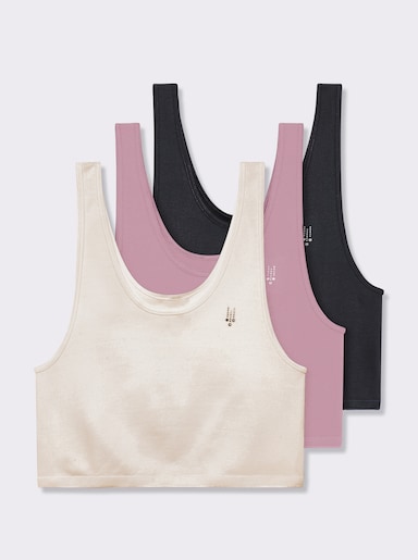 Speidel Bustier ohne Seitennähte - mauve + schwarz + champagner