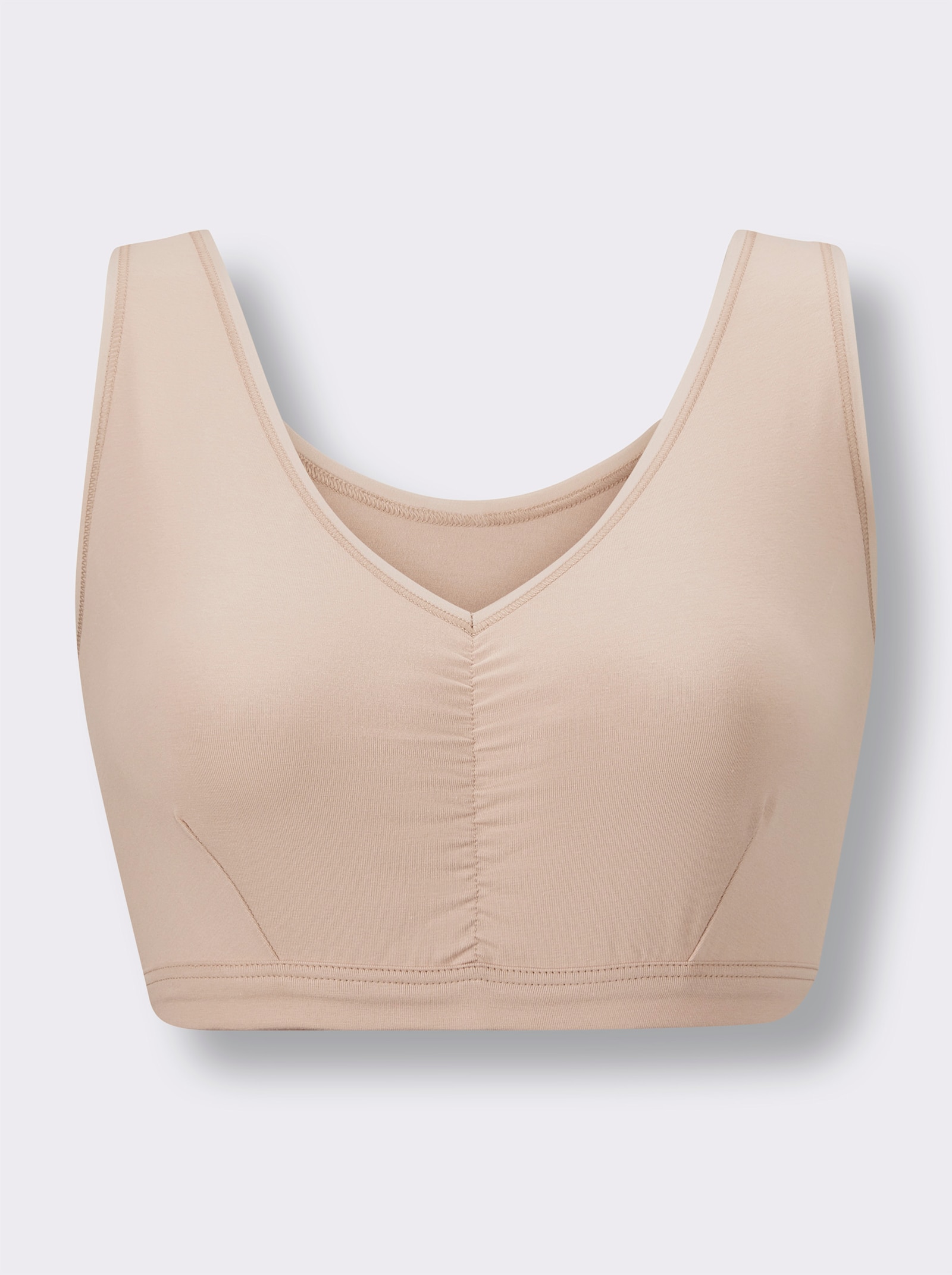 wäschepur Bustier mit doppeltem Softbund - camel + champagner