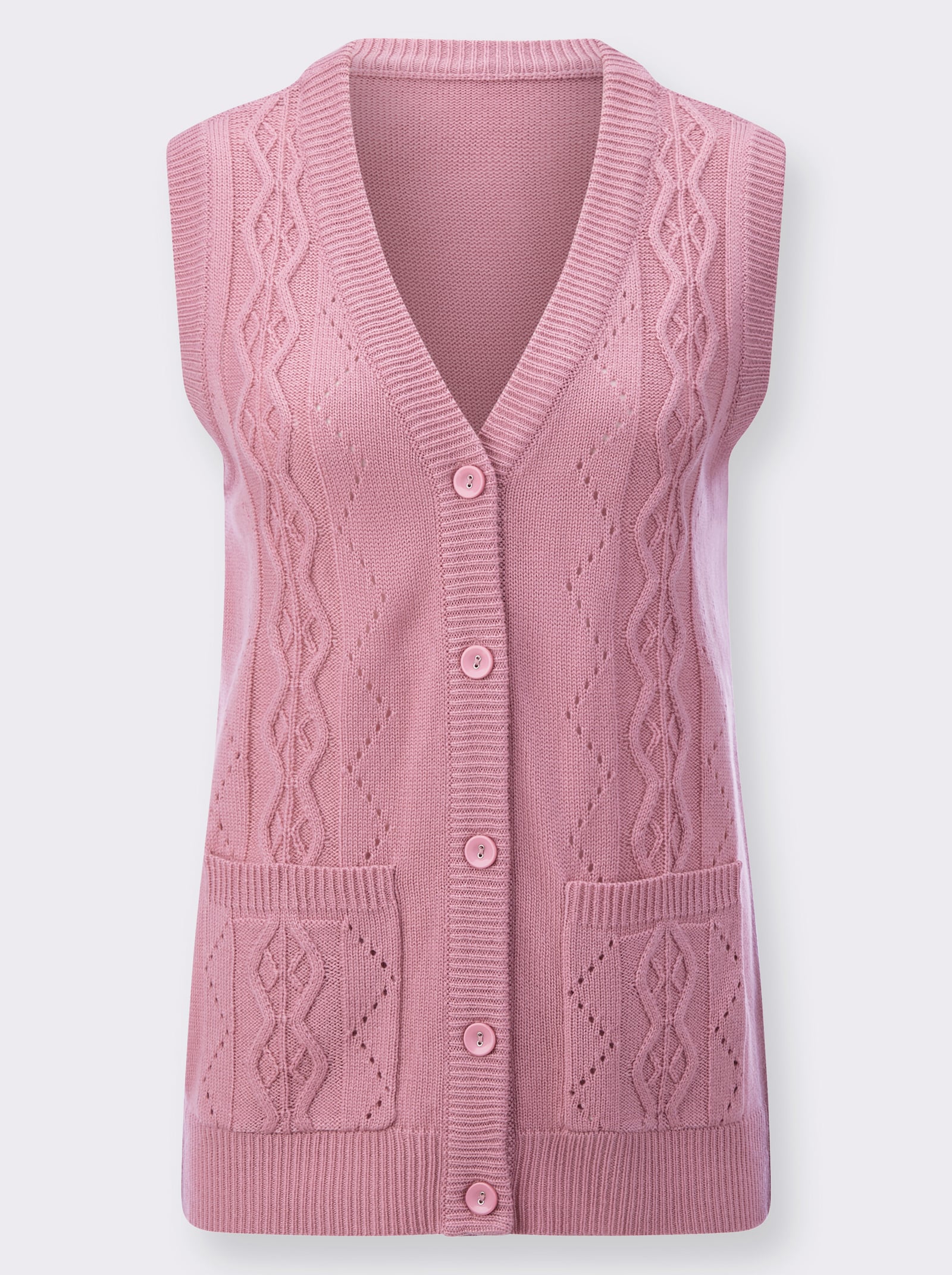 Strickweste in pflegeleichter Qualität - altrosa