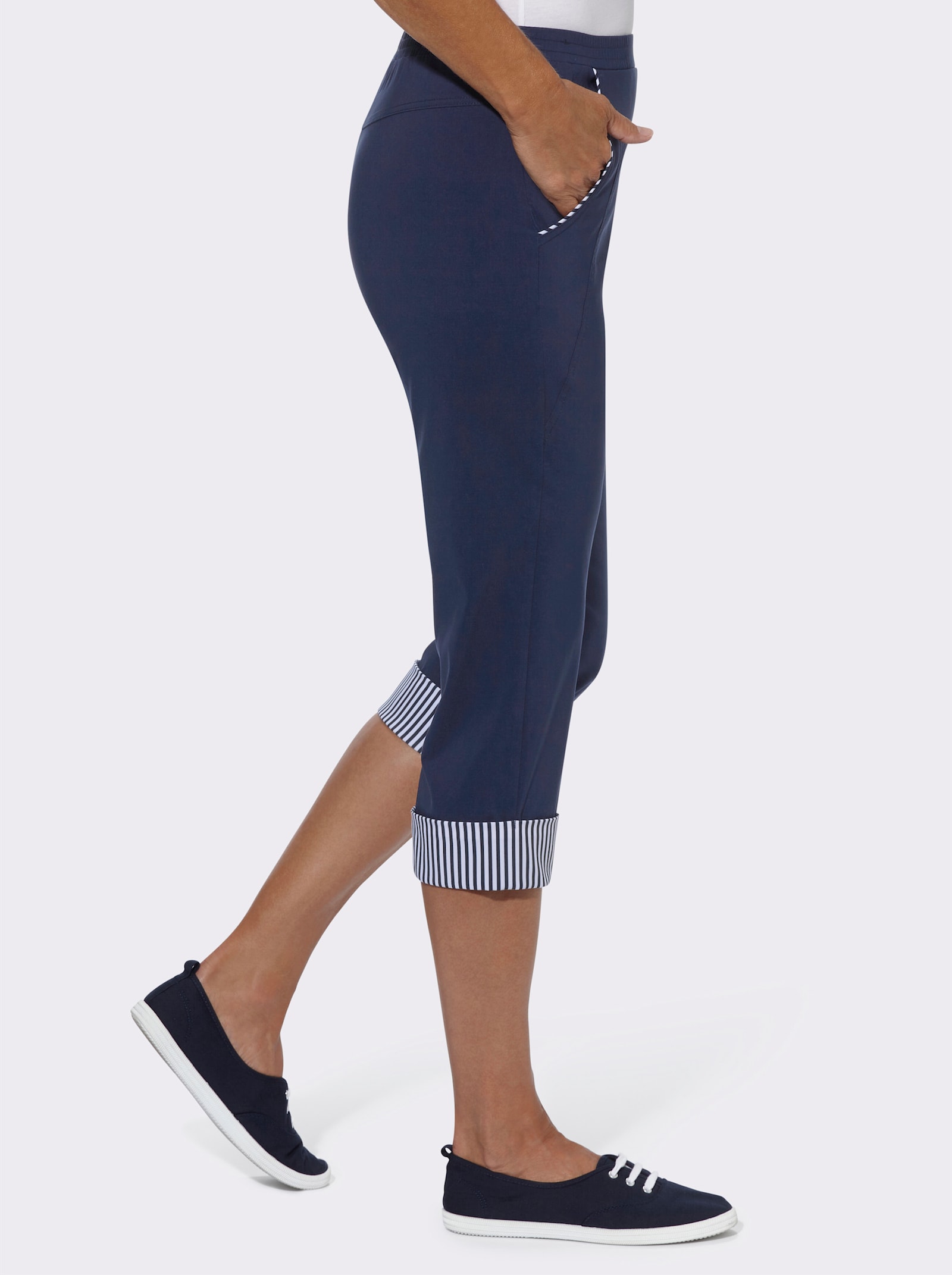 Caprihose in Schlupfform - marine