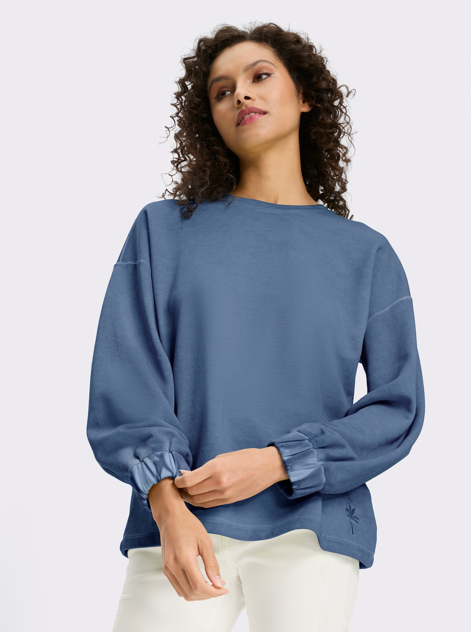heine Sweatshirt mit Oil-dyed-Waschung - jeansblau