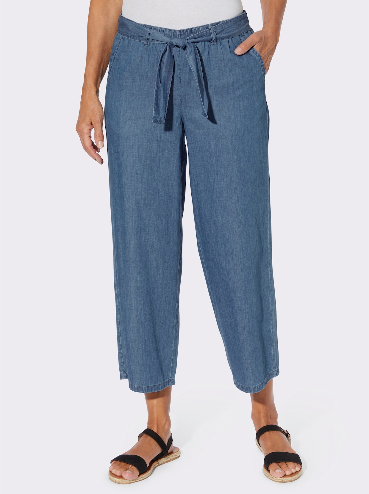 Jeans-Culotte - blue-bleached