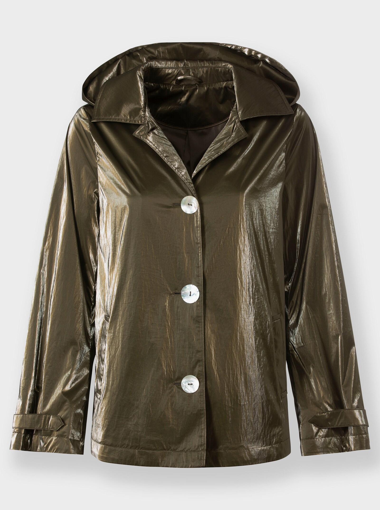 heine Übergangsjacke mit Glanz-Effekt - oliv