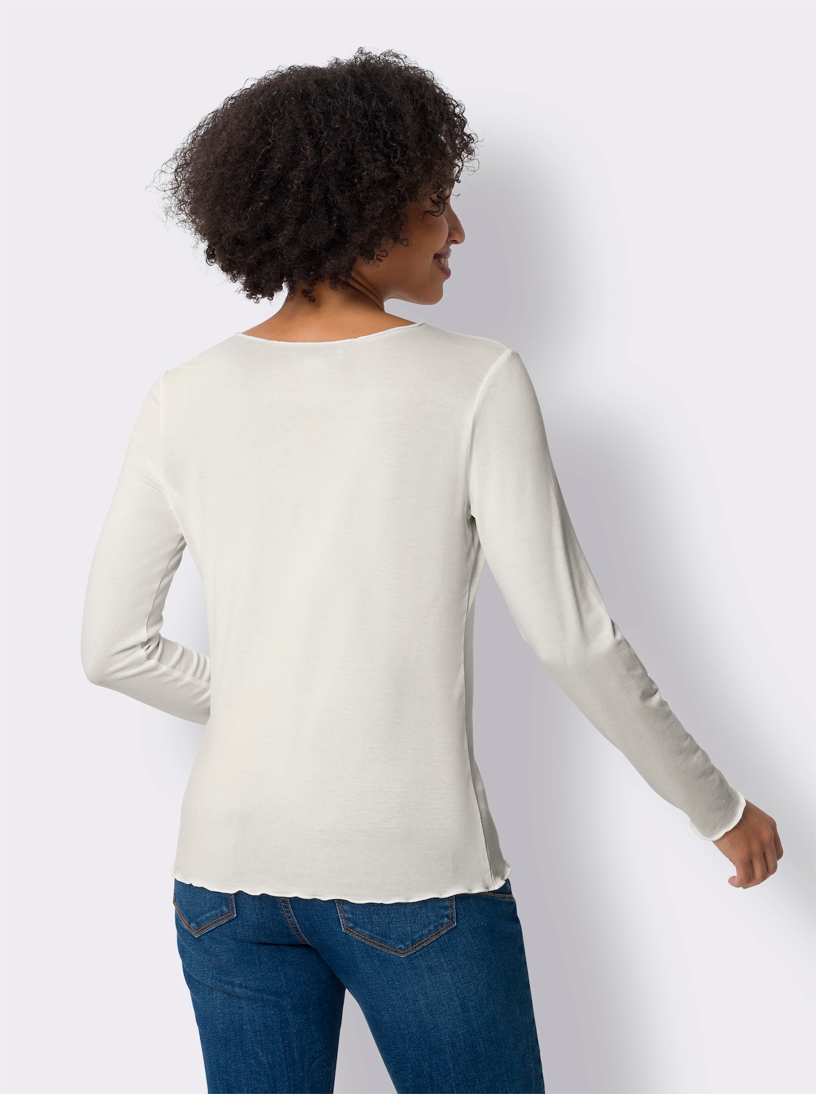 heine Shirt-Set in Viskose-Qualität - marine-ecru