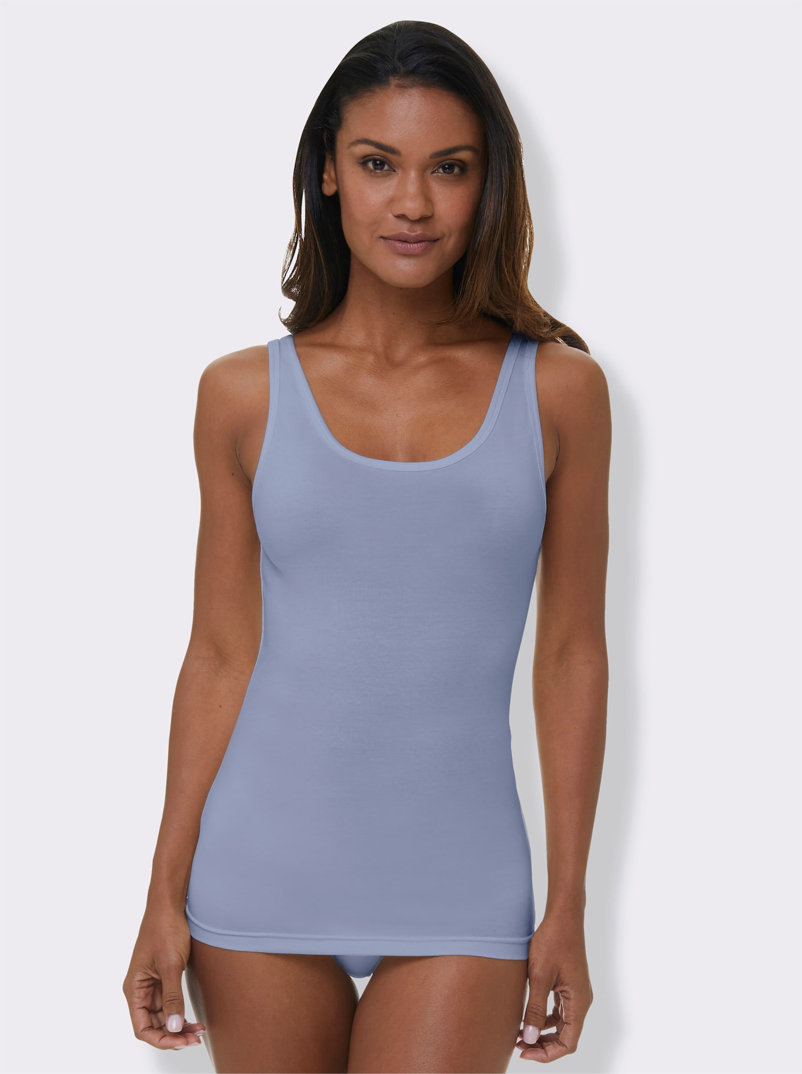 wäschepur Achseltop mit breiten Trägern - bleu + marine + bordeaux