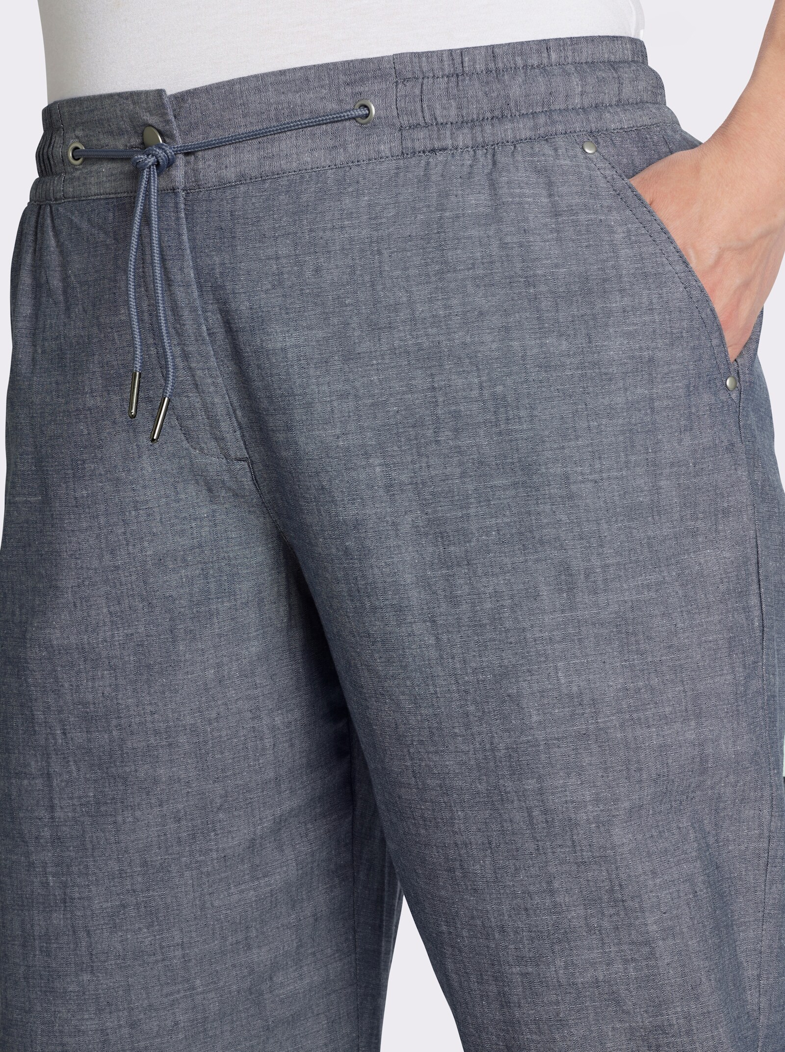Bootcuthose mit Dehnbund und Kordelzug - marine