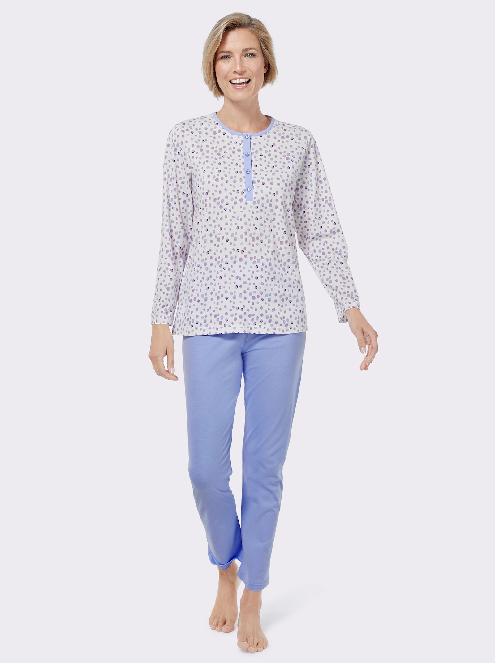 Ascafa Schlafanzüge zum Kombinieren - lila-bedruckt
